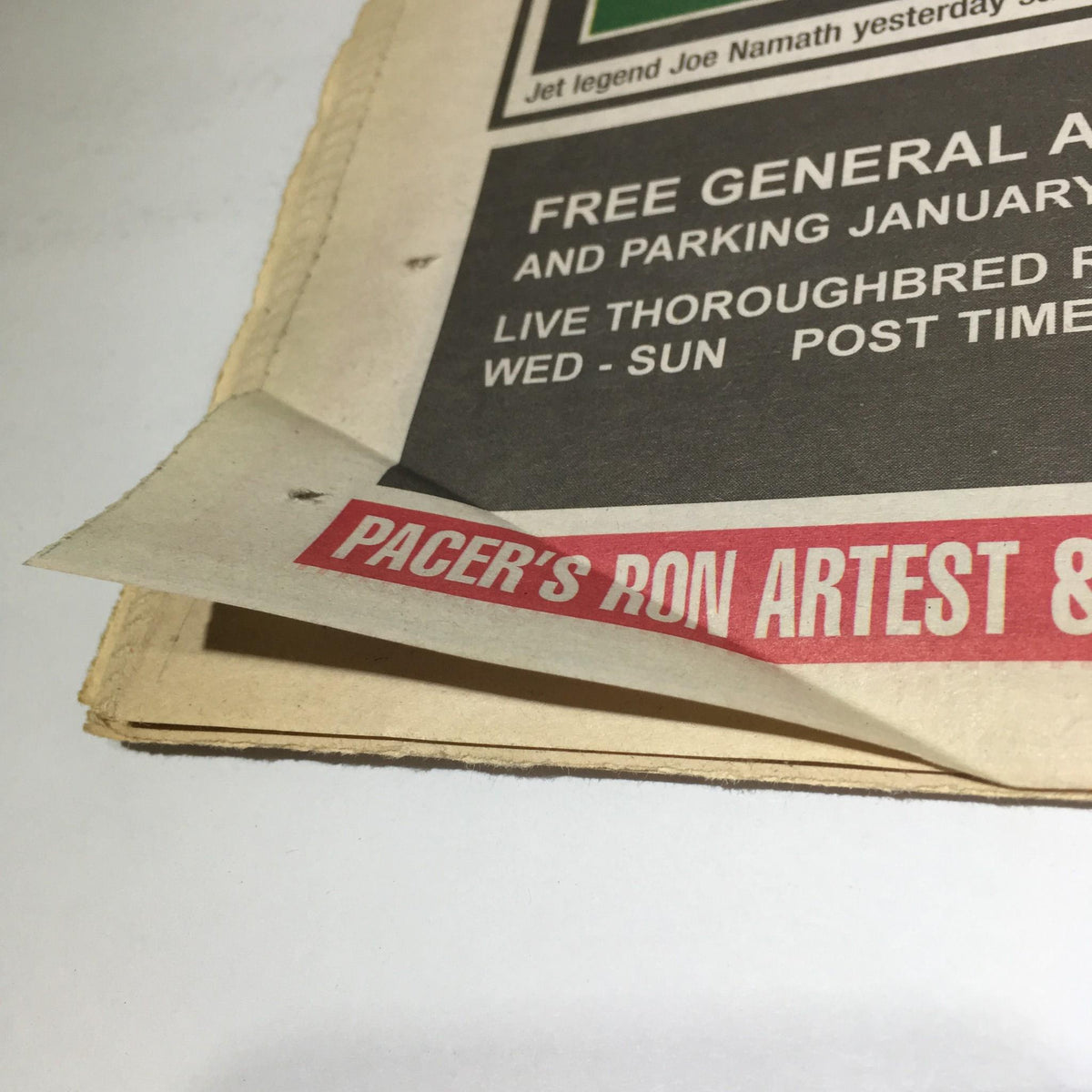 New York Post January 1, 2003 edition featuring the headline 'Diana's Alfabet, Star So Drunk & Couldn't Do Her ABC'' with visible page details and corner of the newspaper.