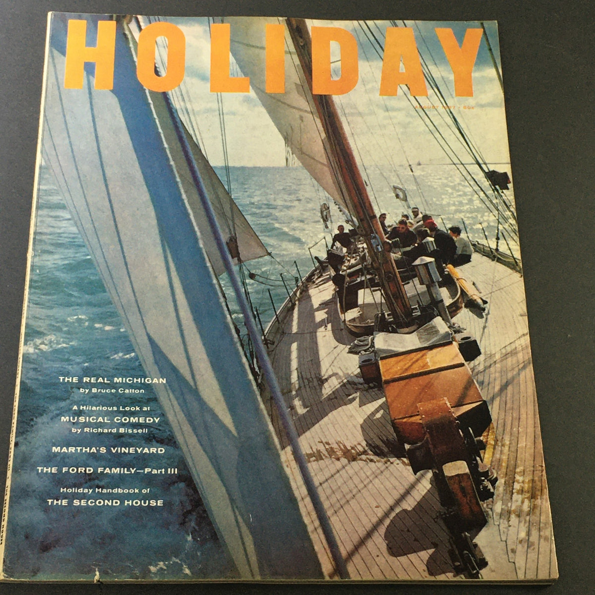 Vintage Holiday Magazine August 1957 - The Real Michigan / Martha's Vineyard
