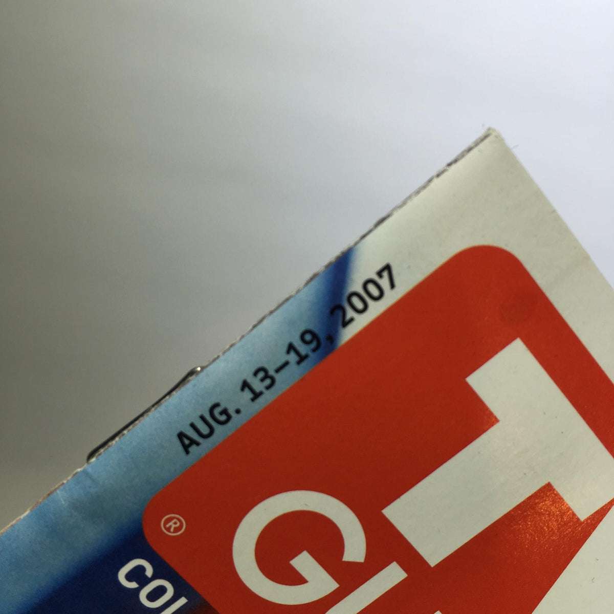 Top corner of TV Guide displaying the publication dates Aug. 13-19, 2007 prominently.