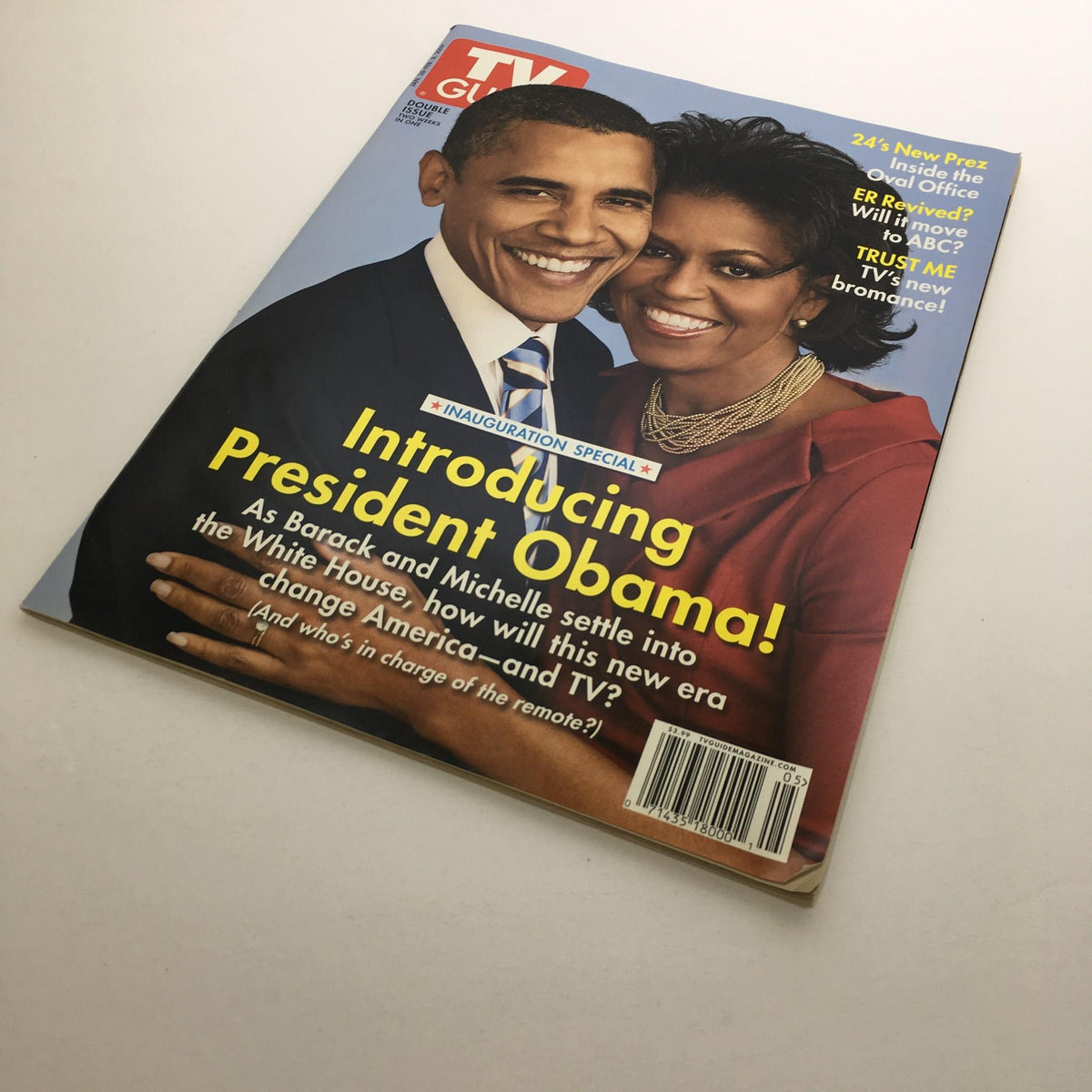 TV Guide Jan 26-Feb 8 2009 Double Issue cover featuring Barack Obama and Michelle Obama. An inauguration special discussing their transition to the White House.