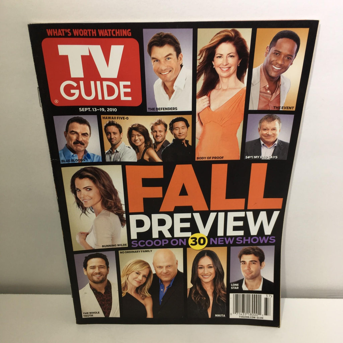 TV Guide September 13-19 2010 Fall Preview magazine cover featuring show highlights and cast photos of new and returning series.