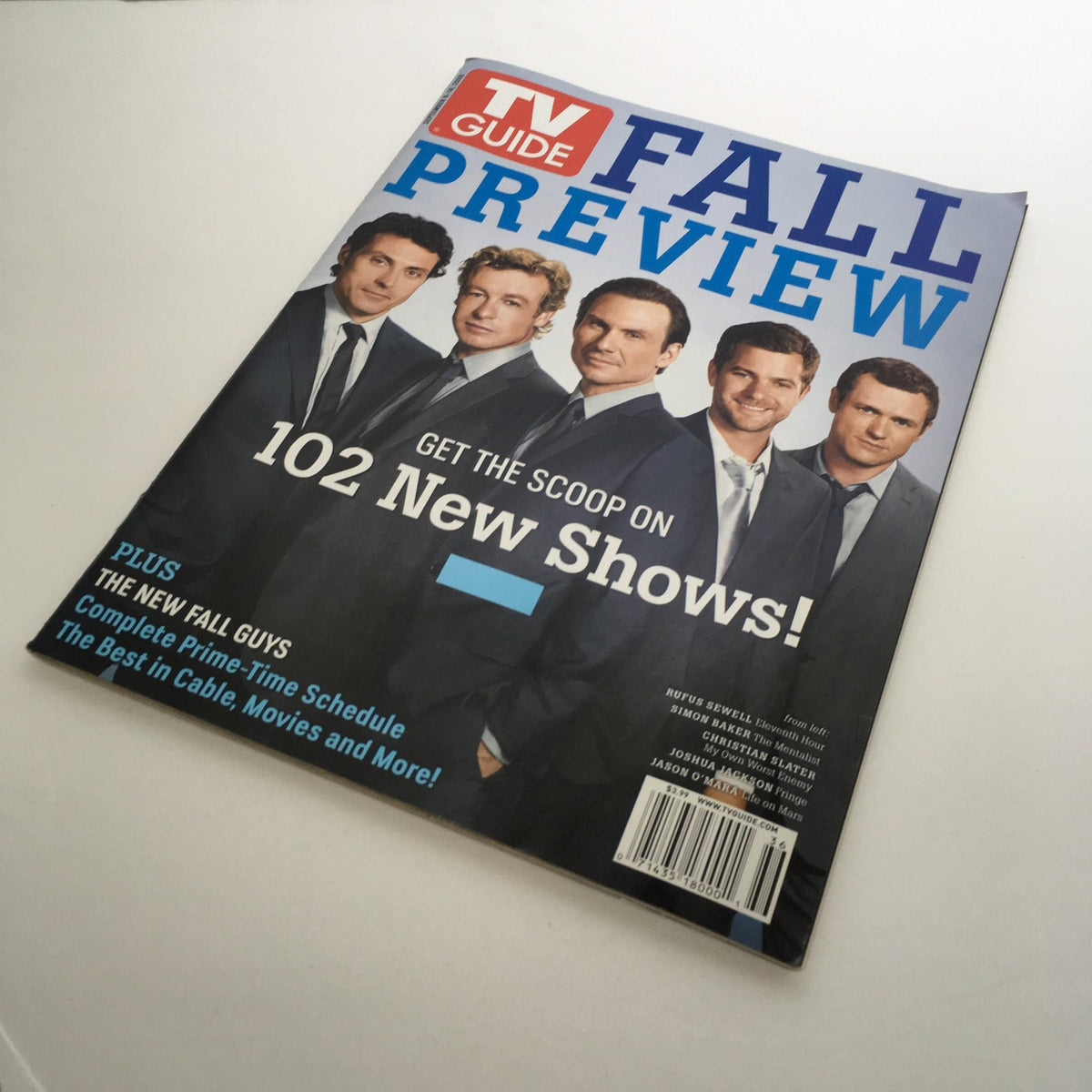 TV Guide Sept 8-14 2008 Fall Preview cover displaying prominent TV show stars, announcing 102 new shows and featuring the tagline 'Get the Scoop!'