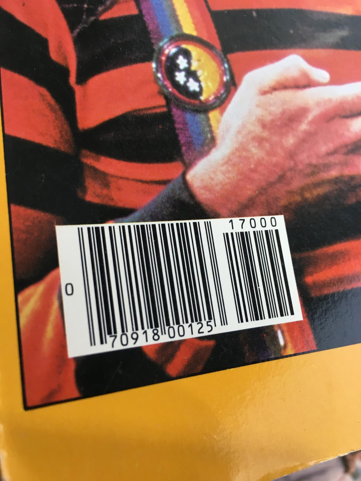 Barcode image from Lot of 3 The Mork & Mindy Activity Book and Magazine featuring a UPC code on a colorful background.