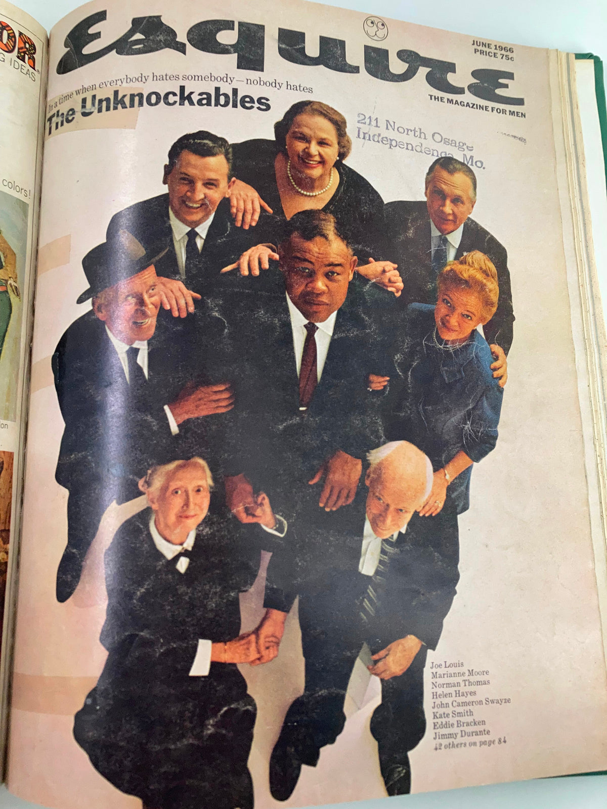 Cover of VTG Esquire Magazine from June 1966 featuring 'The Unknockables' article, highlighting notable figures from the mid-1960s.