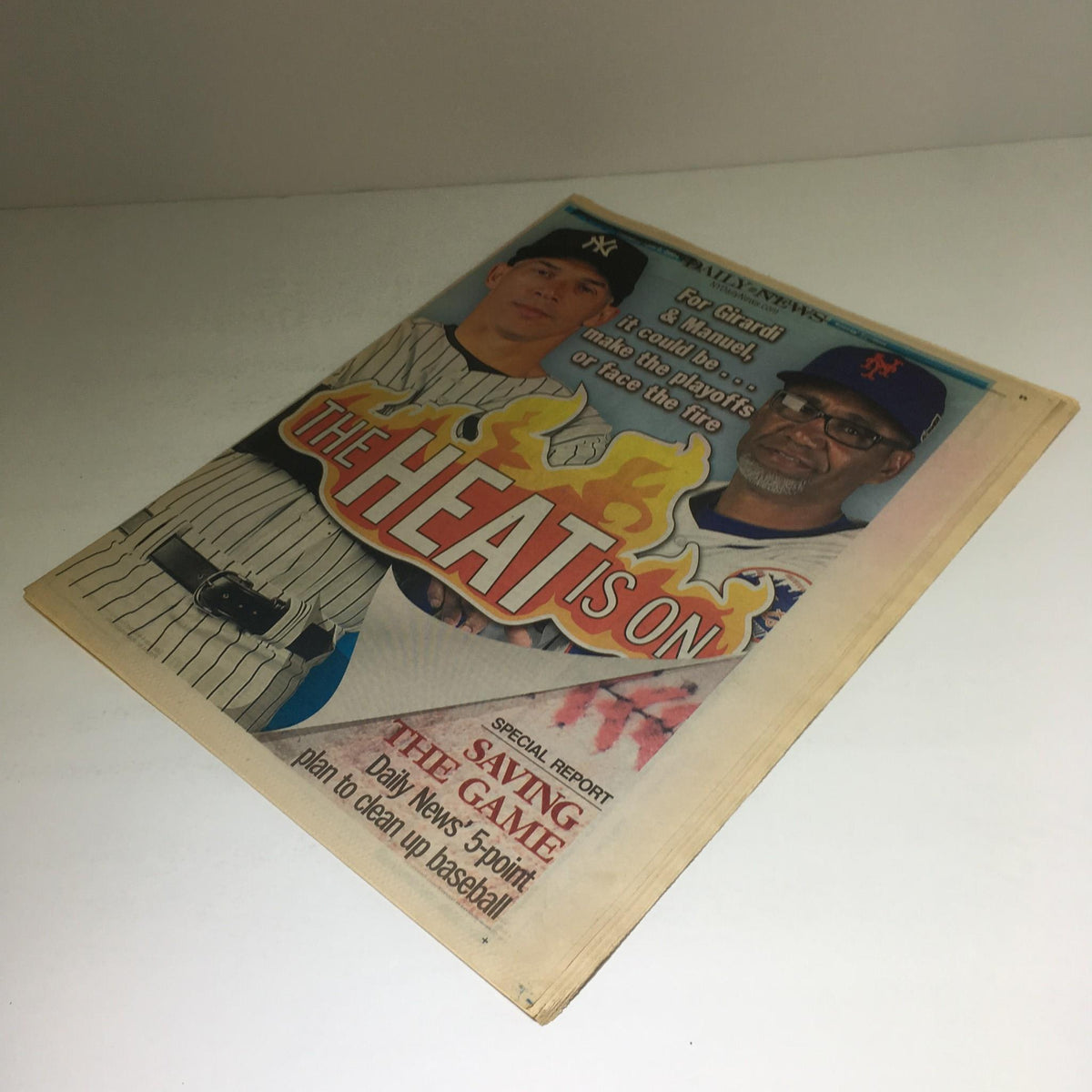New York Daily News April 29 2009 The Heat Is On cover image featuring baseball players alongside a headline focusing on saving baseball, reflecting the sports culture of early 2009.