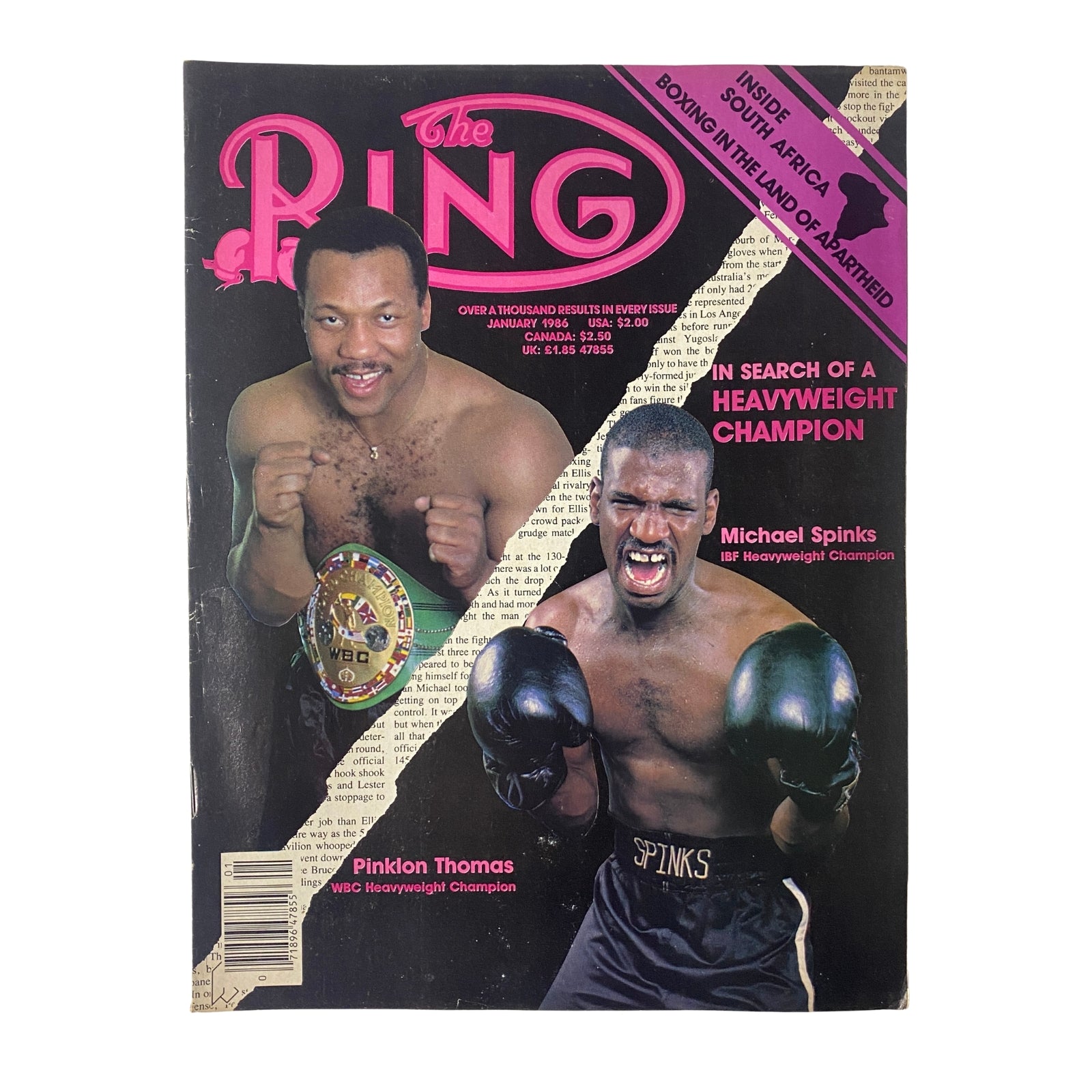 The Ring January 1986 Spinks Thomas Vintage
