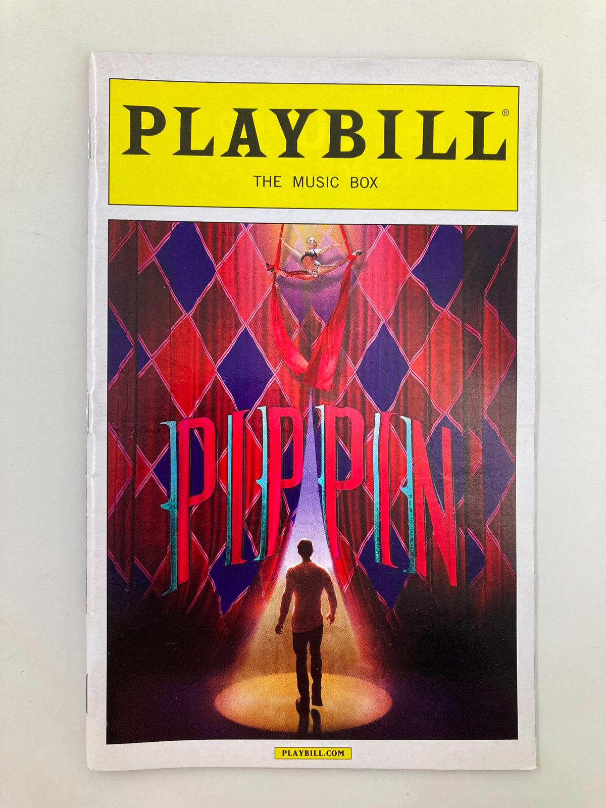 2013 Playbill The Music Box featuring Pippin, showcasing vibrant cover art and the iconic title in bold letters.