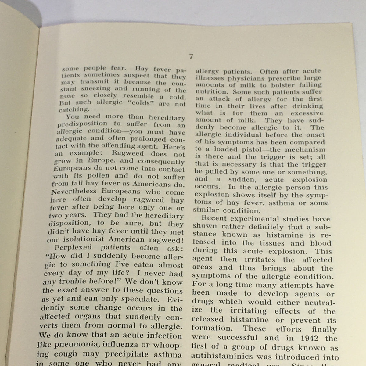 Another interior page from the May 1951 issue of The Health Magazine, highlighting further insights from the article 'What We Know About Allergy' by Louis Tuft, M.D., on allergic conditions and their implications.