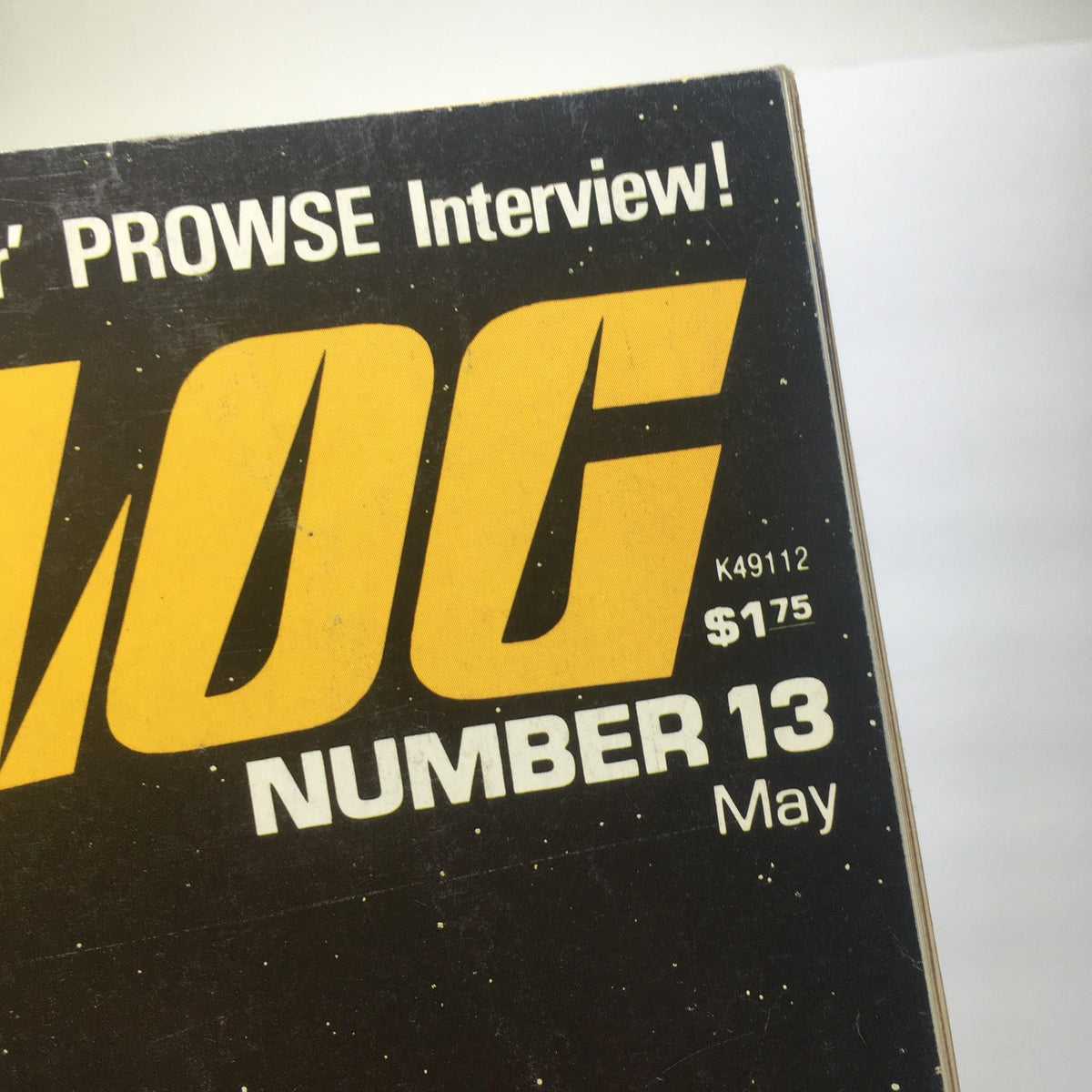 Cover of Starlog Magazine Number 13 featuring Dave 'Darth Vader' Prowse Interview, displaying the title in bold yellow letters with a price tag of $175.