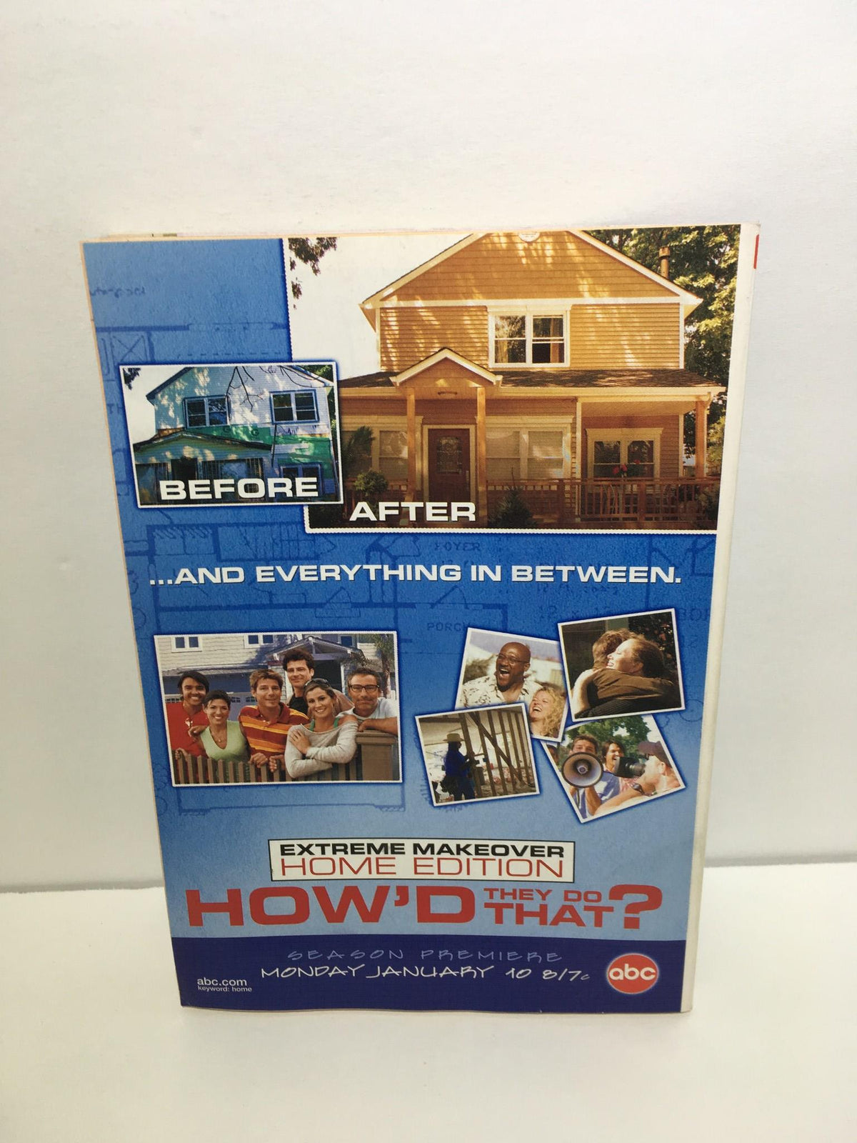 Back cover of the TV Guide January 9-15 issue featuring Extreme Makeover Home Edition, highlighting the theme 'Before and After'.