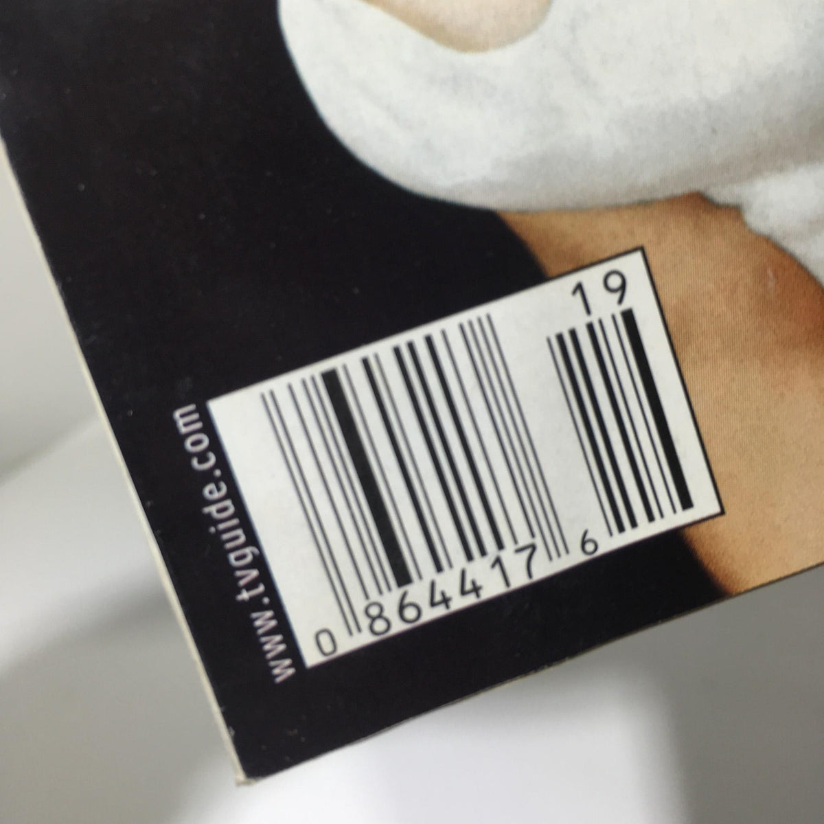 Close-up of the barcode from the TV Guide May 12-18, 2001 edition featuring Marilyn Monroe.