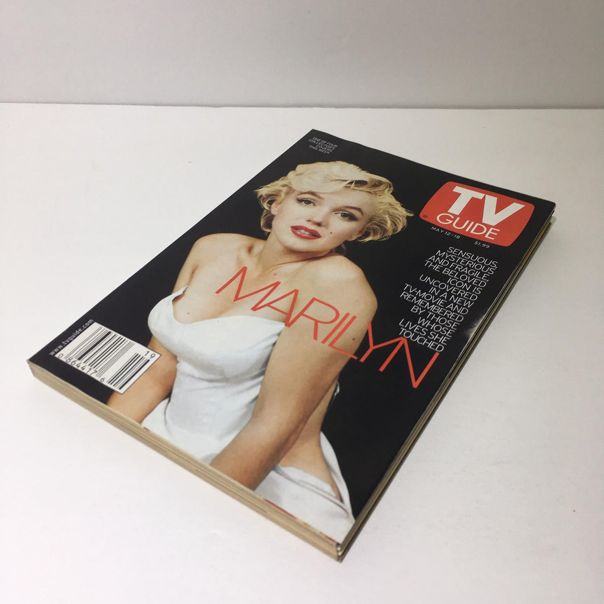 Front cover of the TV Guide May 12-18, 2001 with Marilyn Monroe's iconic image and the TV Guide logo.