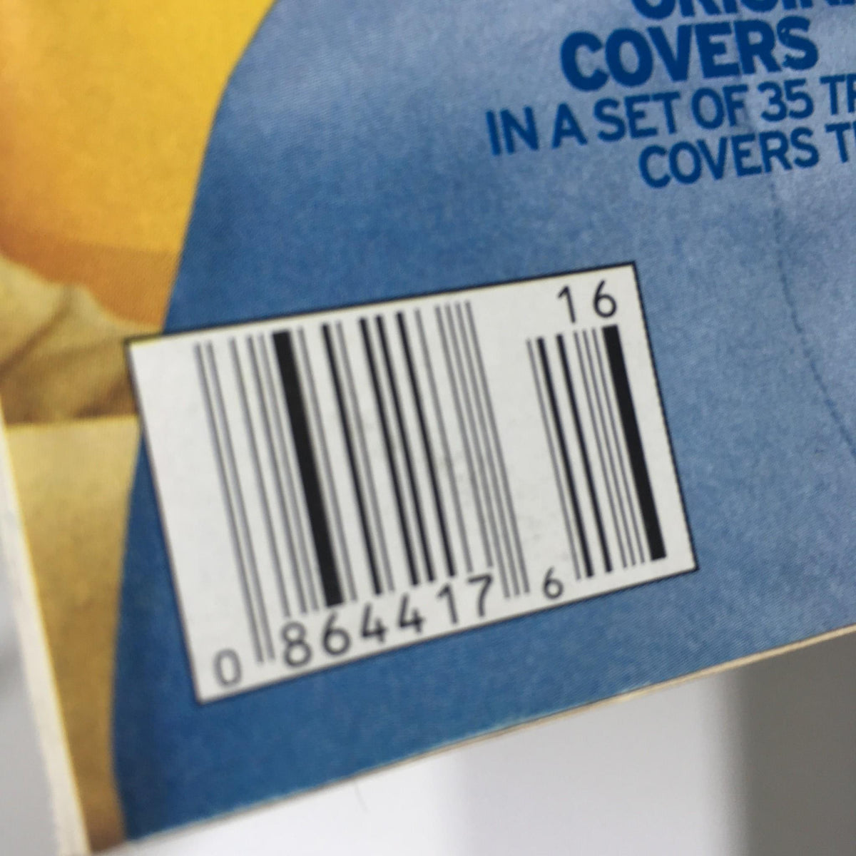 Close-up of the barcode from the TV Guide April 20-26 2002 issue featuring Leonard Nimoy as Spock.