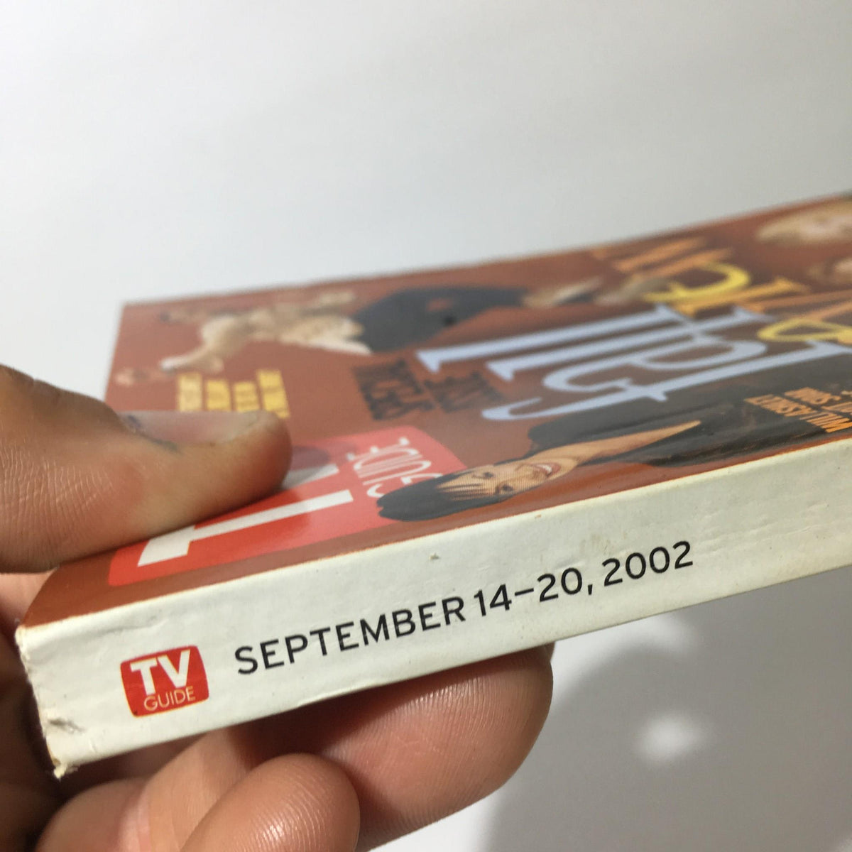 Spine of TV Guide, September 14-20, 2002, displaying the date and publication details for the Fall Preview special issue.