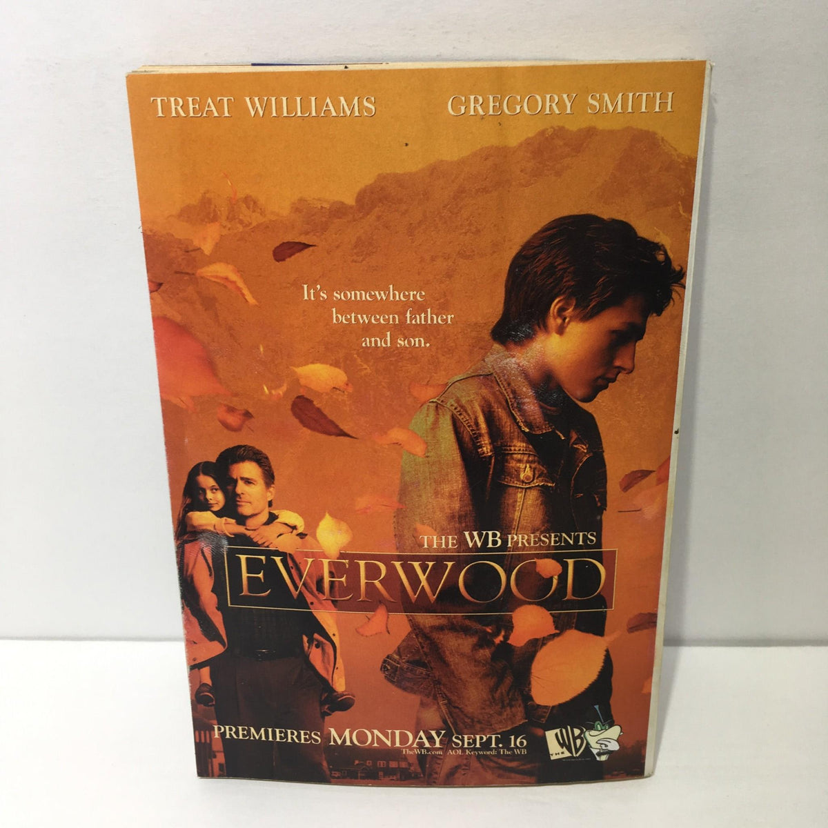 Advertisement for the TV show Everwood featuring Treat Williams and Gregory Smith, promoting the premiere on September 16, 2002.