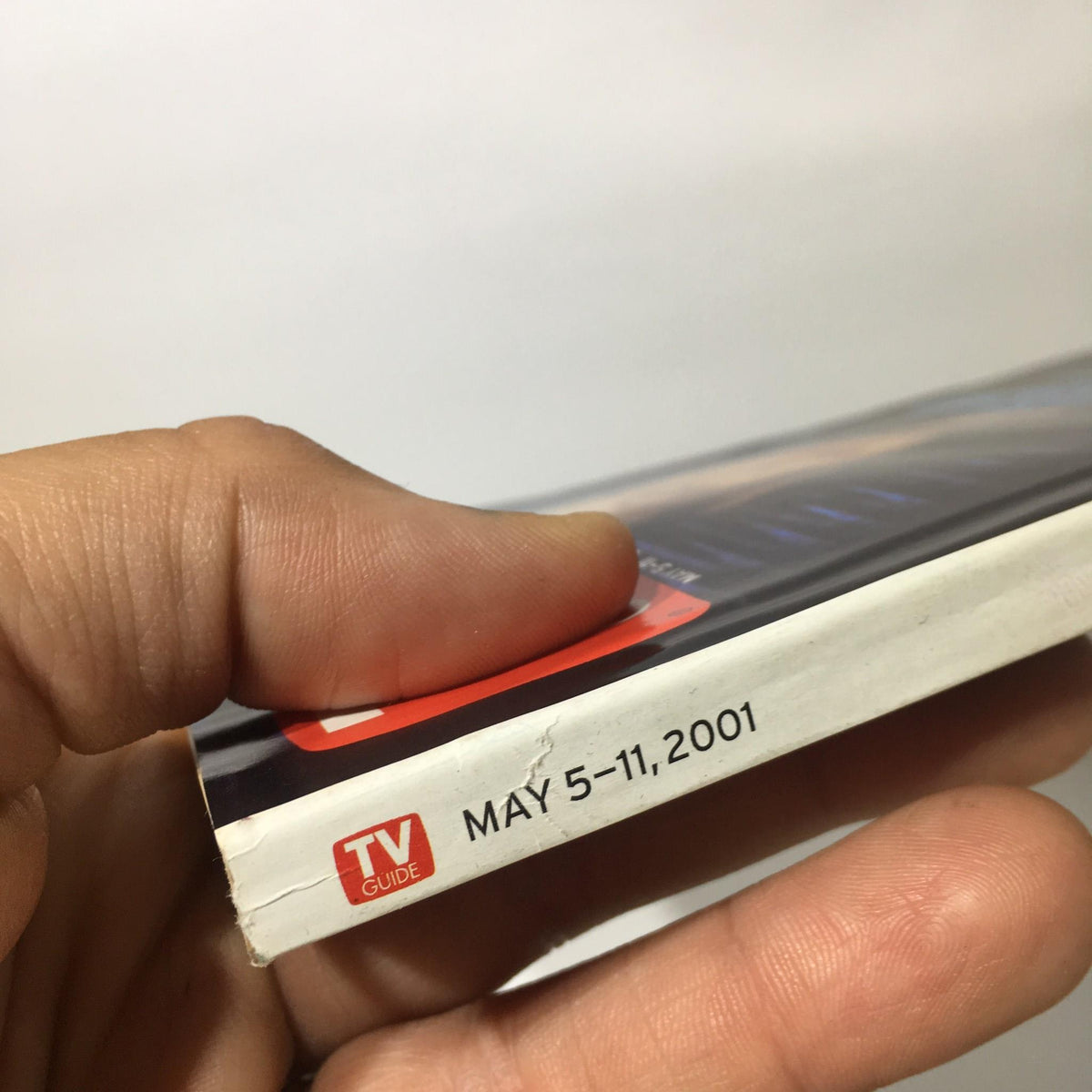 Side view of TV Guide May 5-11 2001, displaying the date and iconic TV Guide logo, highlighting the featured cover story with Paul McCartney.