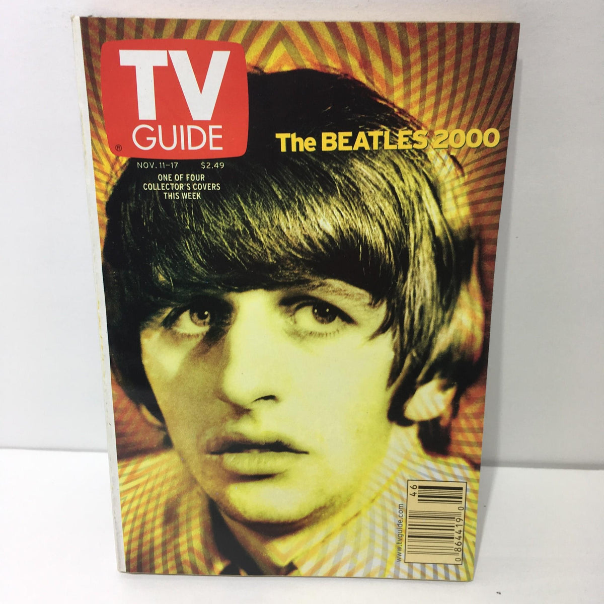 TV Guide Nov 11-17 2000 featuring The Beatles 2000 cover with a close-up image of Ringo Starr.