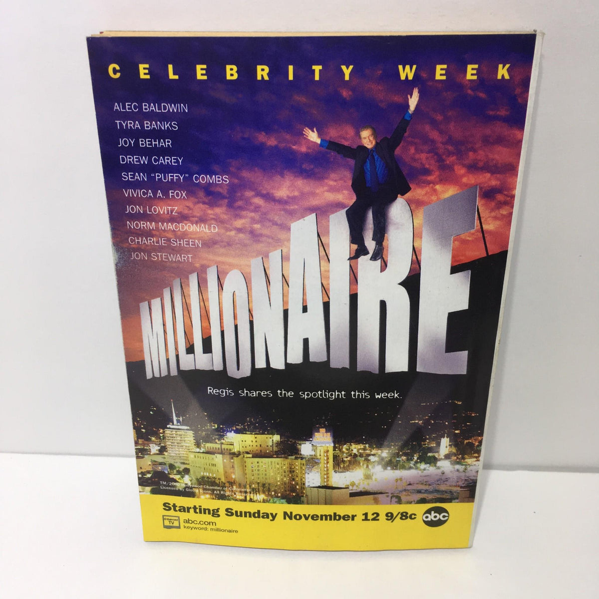 Promotional TV Guide ad for Millionaire featuring Regis Philbin, dated November 11-17, 2000.