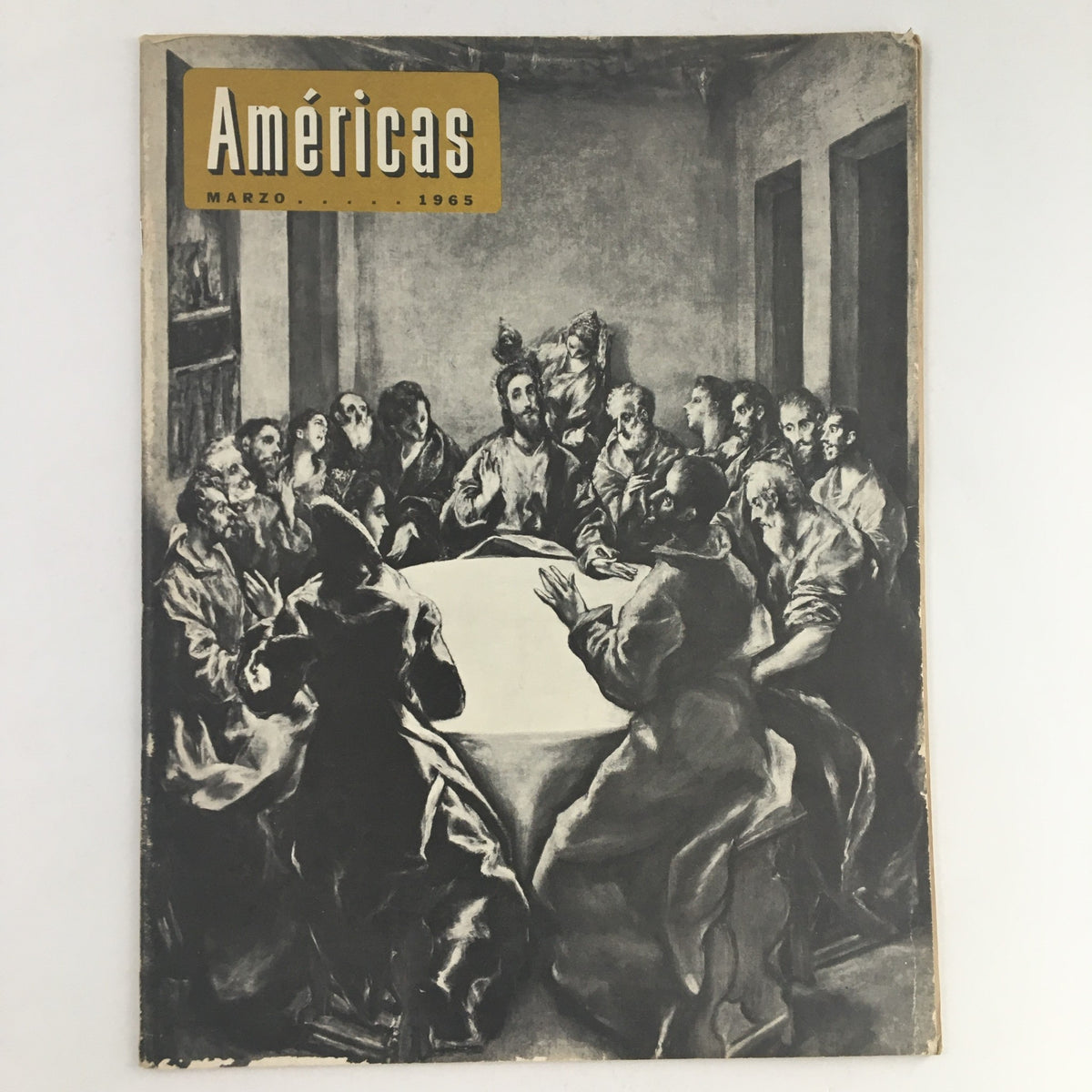 Cover of Americas Magazine March 1965, showcasing the iconic Last Supper artwork, perfect for collectors and art enthusiasts.