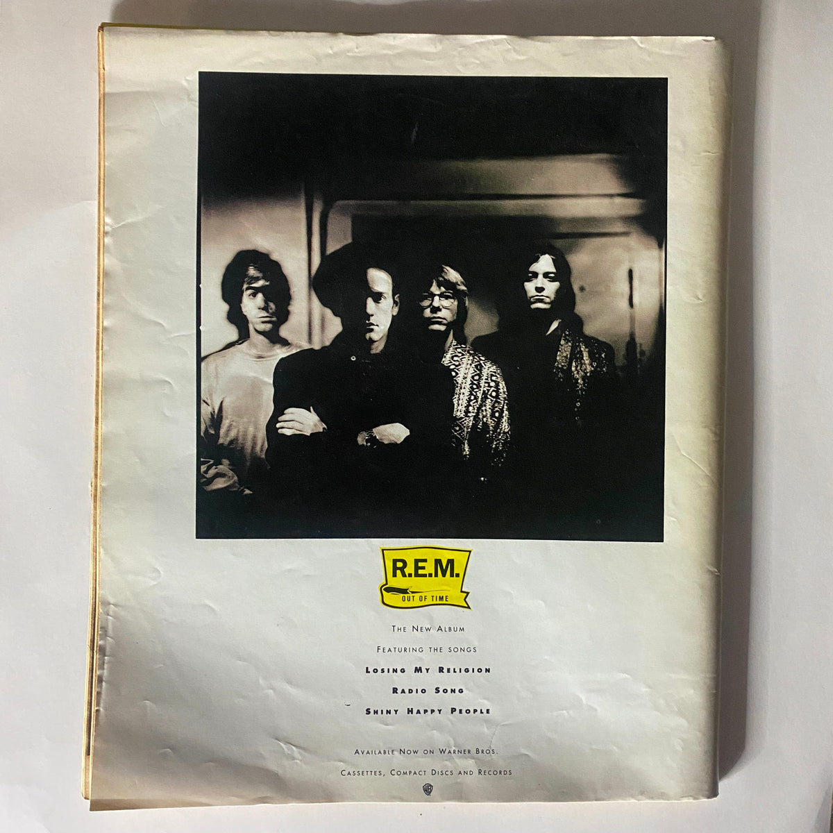 Back cover of Alternative Press Magazine March 2010 Issue 37 featuring promotional material for the band R.E.M.