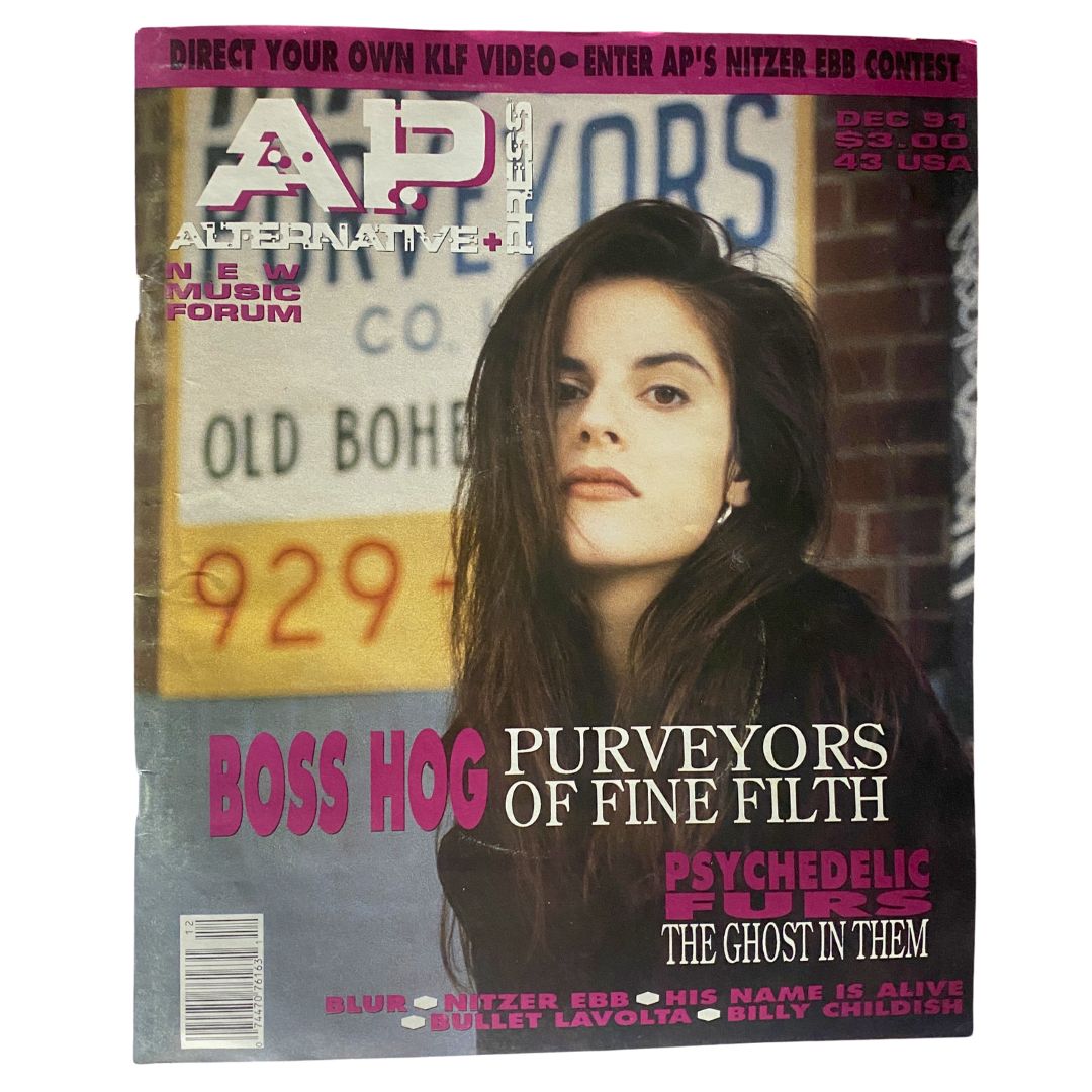 Alternative Press Magazine December 1991 issue featuring Boss Hog: Purveyors of Fine Filth on the cover, showcasing the vibrant early '90s alternative music scene.