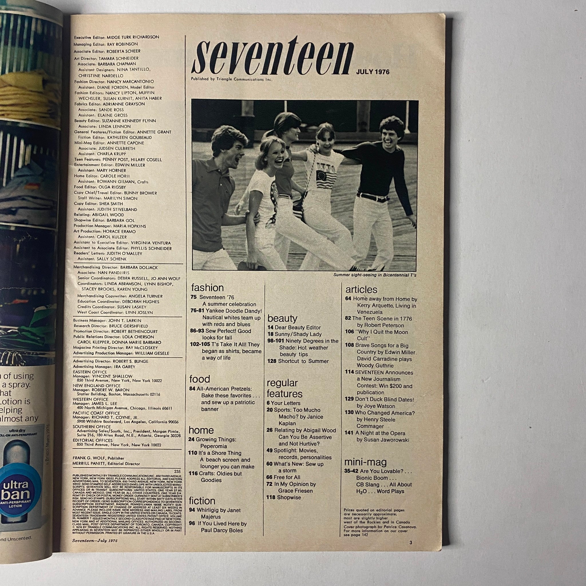 Seventeen July 1976 Beauty Tips Vintage Magazine