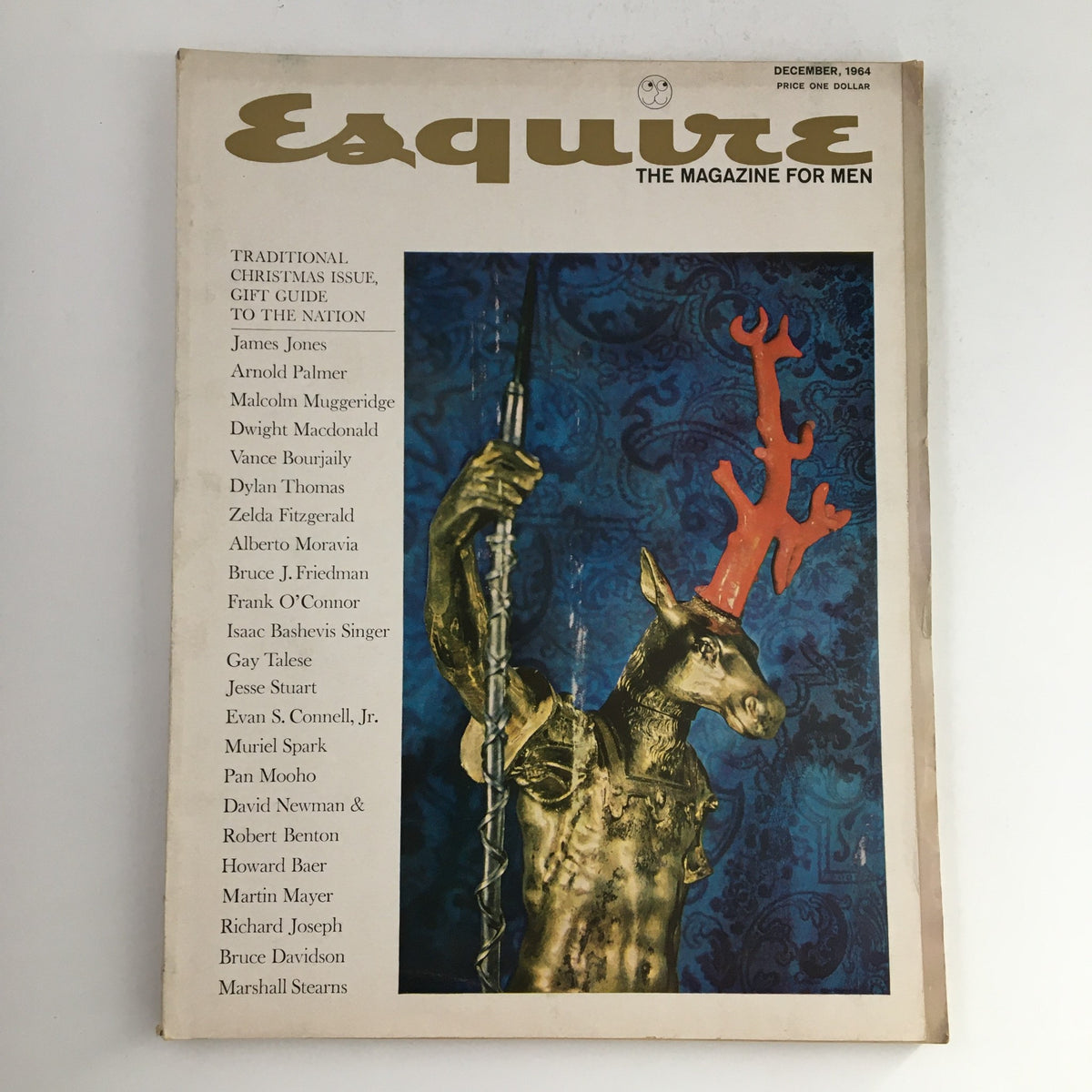 Cover of Esquire Magazine December 1964 featuring a unique sculpture under the title 'The Magazine for Men' along with a gift guide.