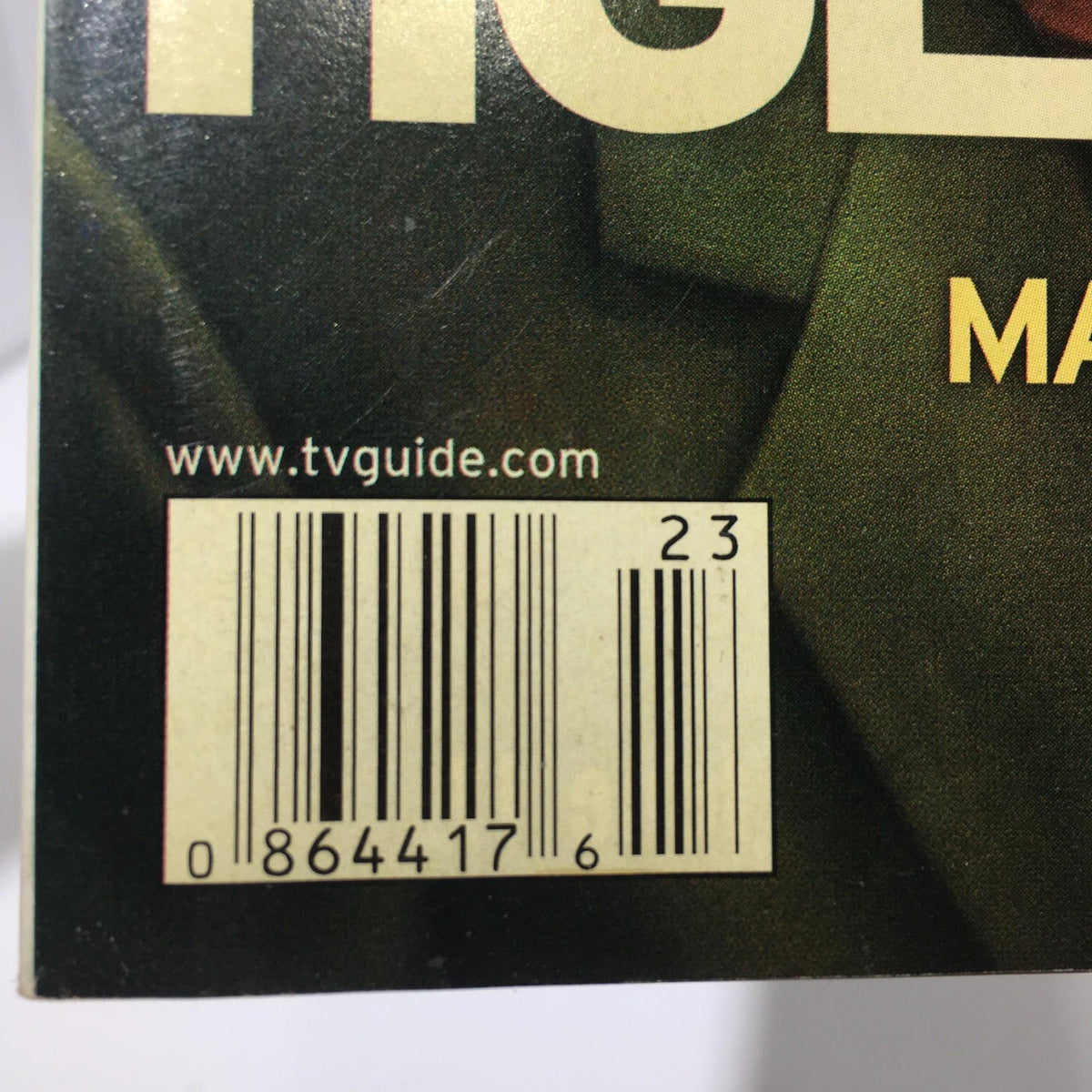 Barcode and pricing on the back cover of TV Guide June 9-15 2001.