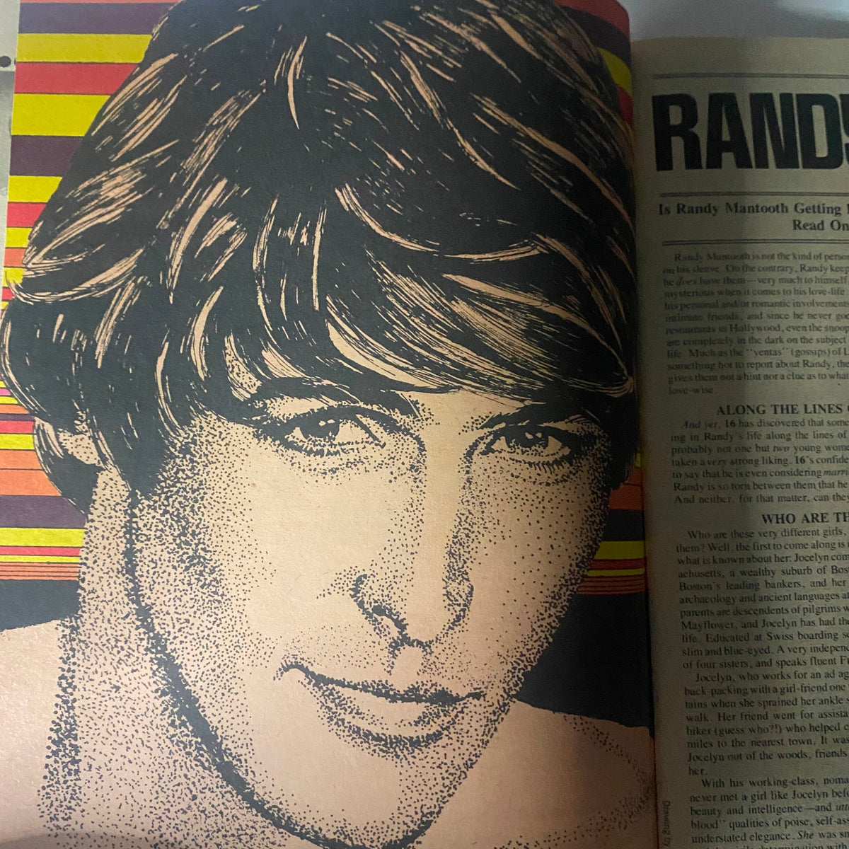 Vintage 16 Magazine June 1974 Shaun Cassidy, David Osmond w Poster No Label
