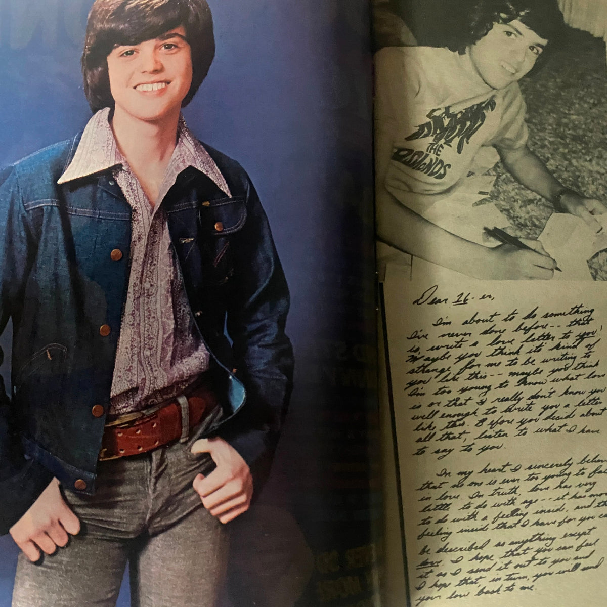 Vintage 16 Magazine Summer 1973 No. 2 Summer Special Donny Osmond w Poster No Label
