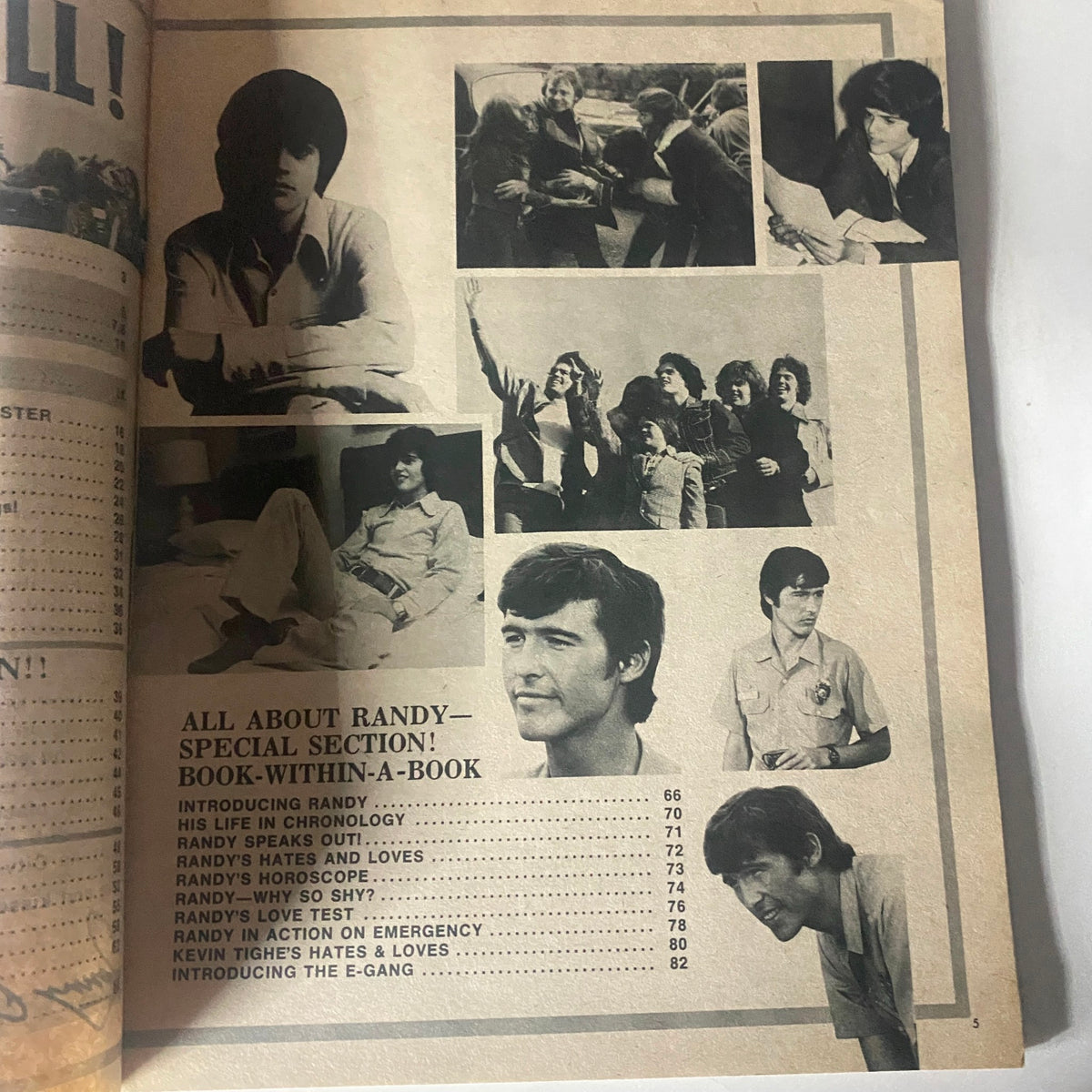 Vintage 16 Magazine Winter 1974 Donny Osmond, Randy Mantooth VG w Poster No Label