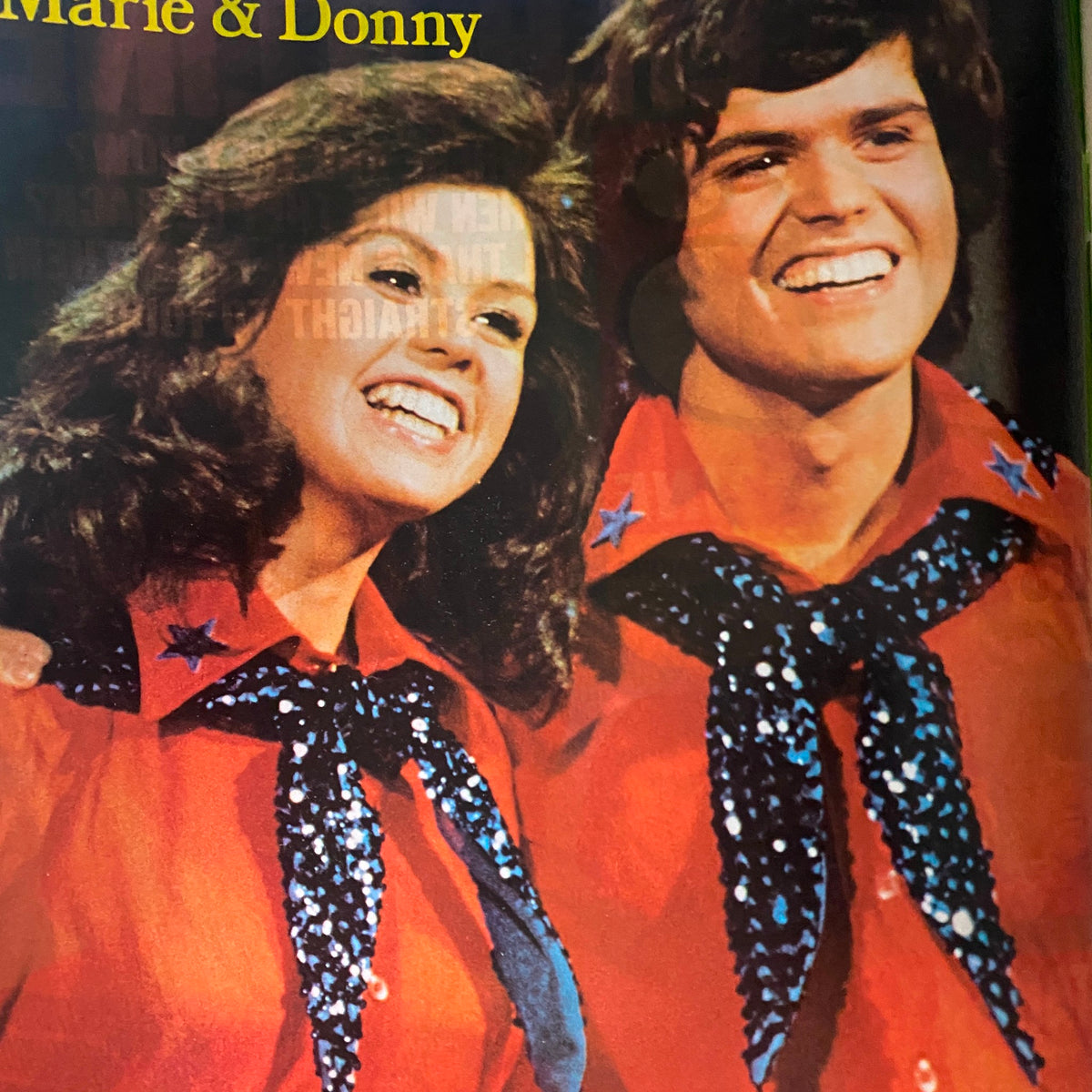 Vintage 16 Magazine January 1977 Donny & Marie, Peter Frampton VG w Poster No Label