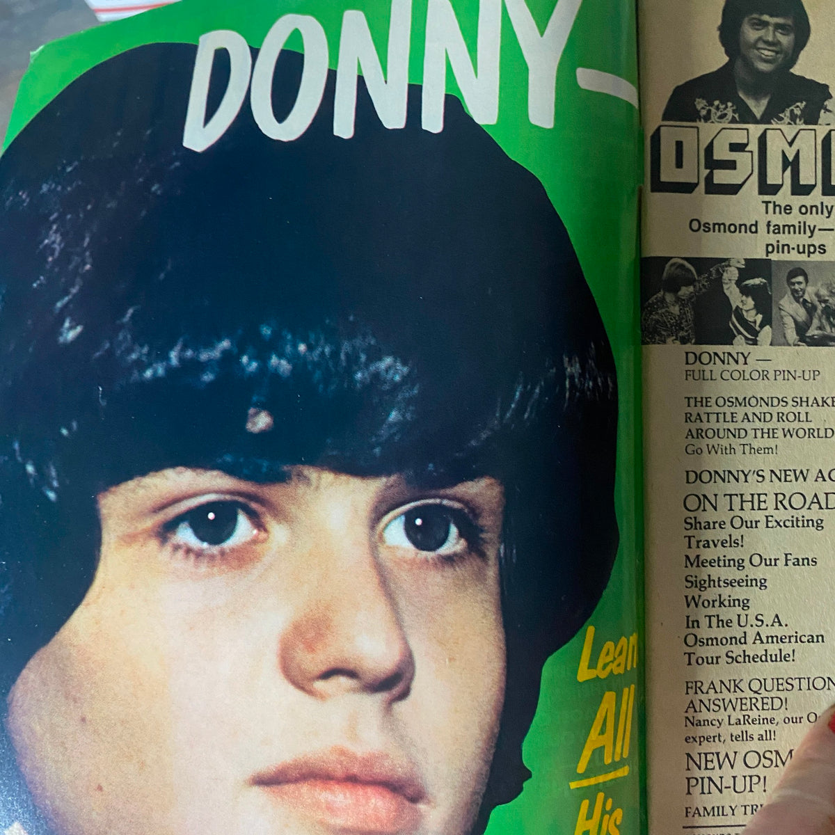 Vintage Osmonds Today Magazine 1972 Vol 2 No. 5 Donny Osmond w Poster No Label