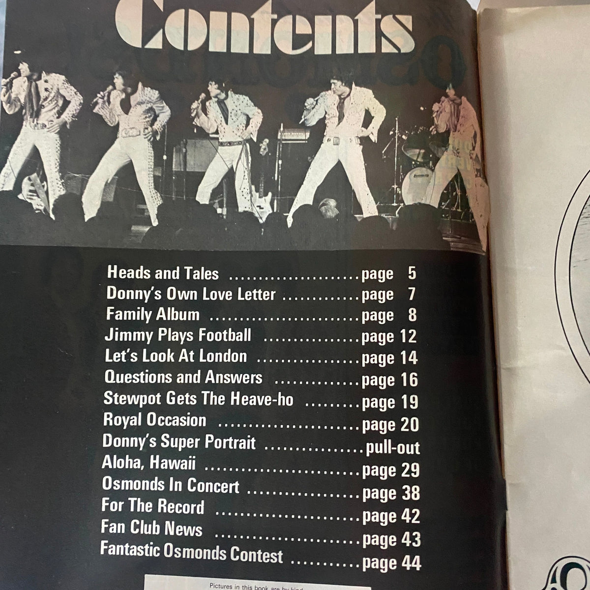 Vintage 1972 The Fantastic Osmonds Magazine A Daily Mirror Special w Poster No Label