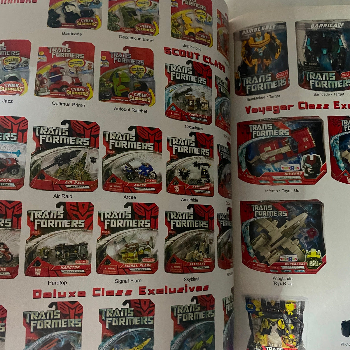 Lee's Toy Review Magazine June 2008 Issue #188 showcasing a page dedicated to Transformers toy series, highlighting various classes and figures.