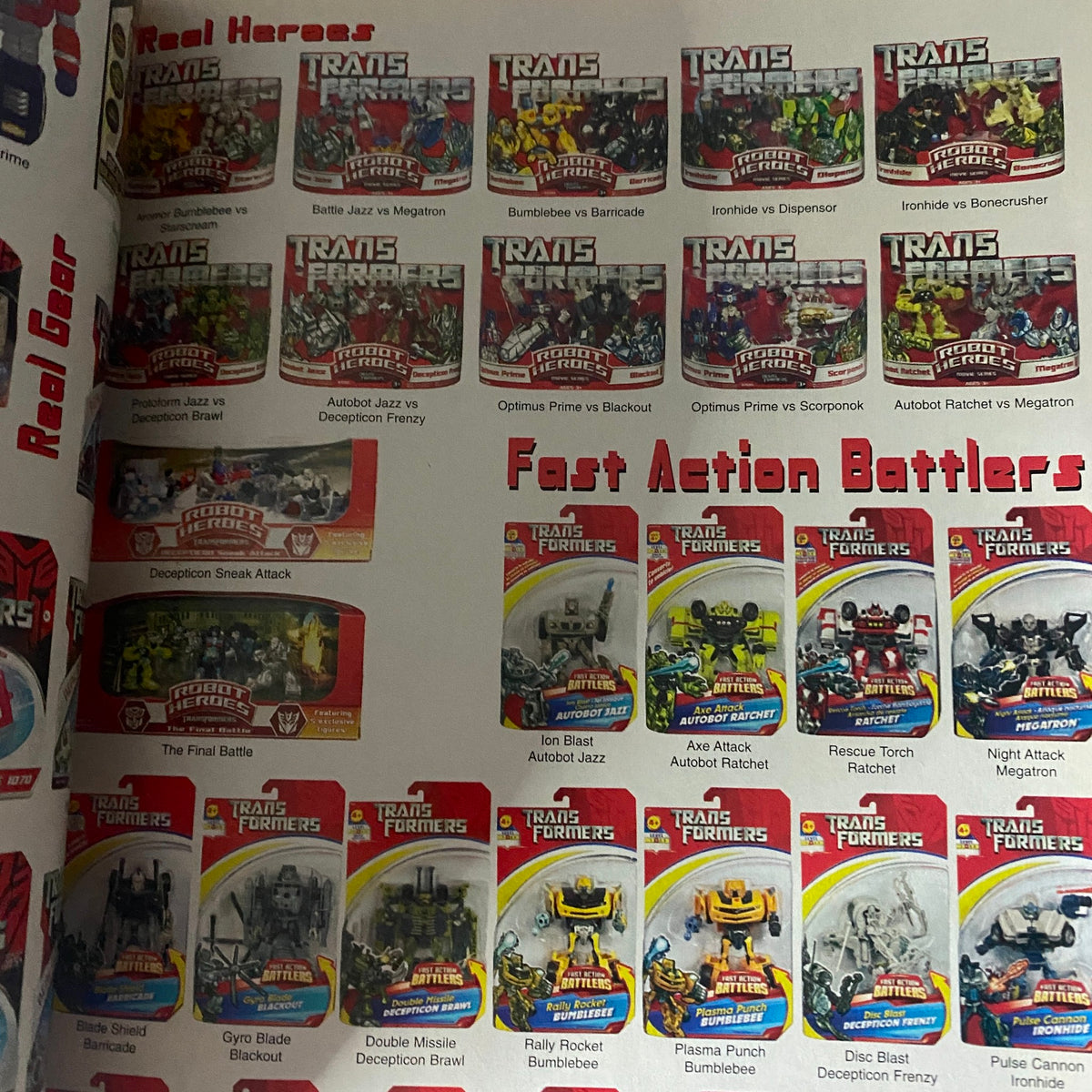 Lee's Toy Review Magazine June 2008 Issue #188 featuring a page of Transformers toys including Real Heroes and Fast Action Battlers with action figures.