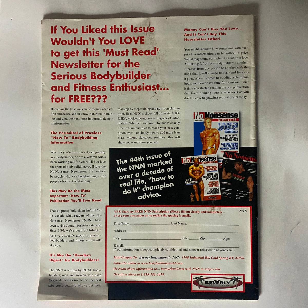 No Nonsense Newsletter Magazine Vol 11 No. 4 Brad Steere No Label