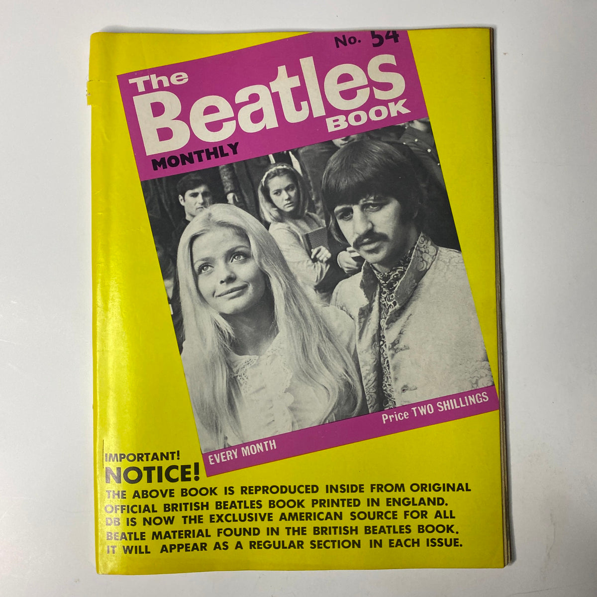 The Beatles Monthly Book - A vibrant cover featuring The Beatles and accompanying photographs, printed in England, highlighting their popularity during the 1960s.