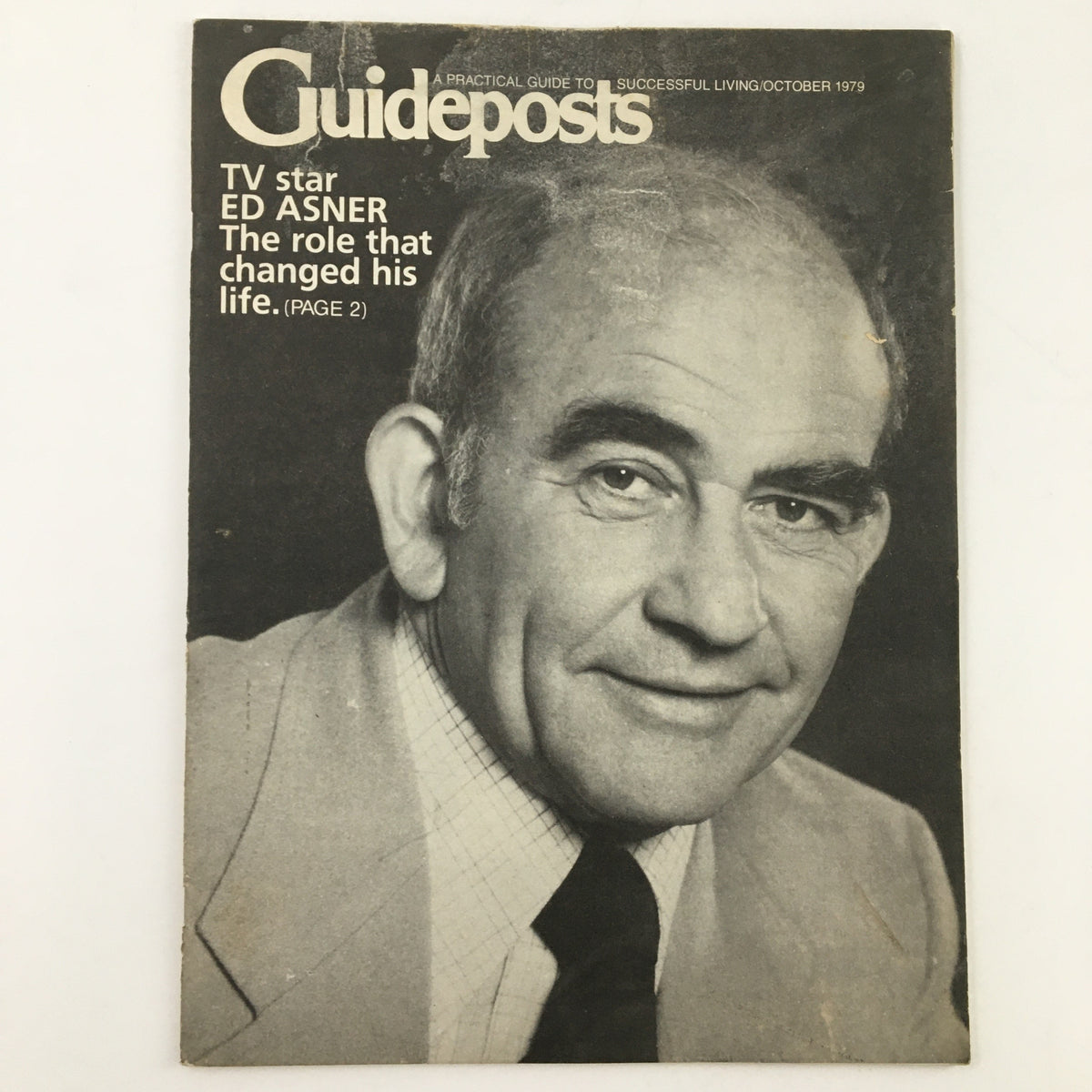 Cover of Guideposts Magazine from October 1979 featuring TV star Ed Asner, highlighting the role that changed his life.