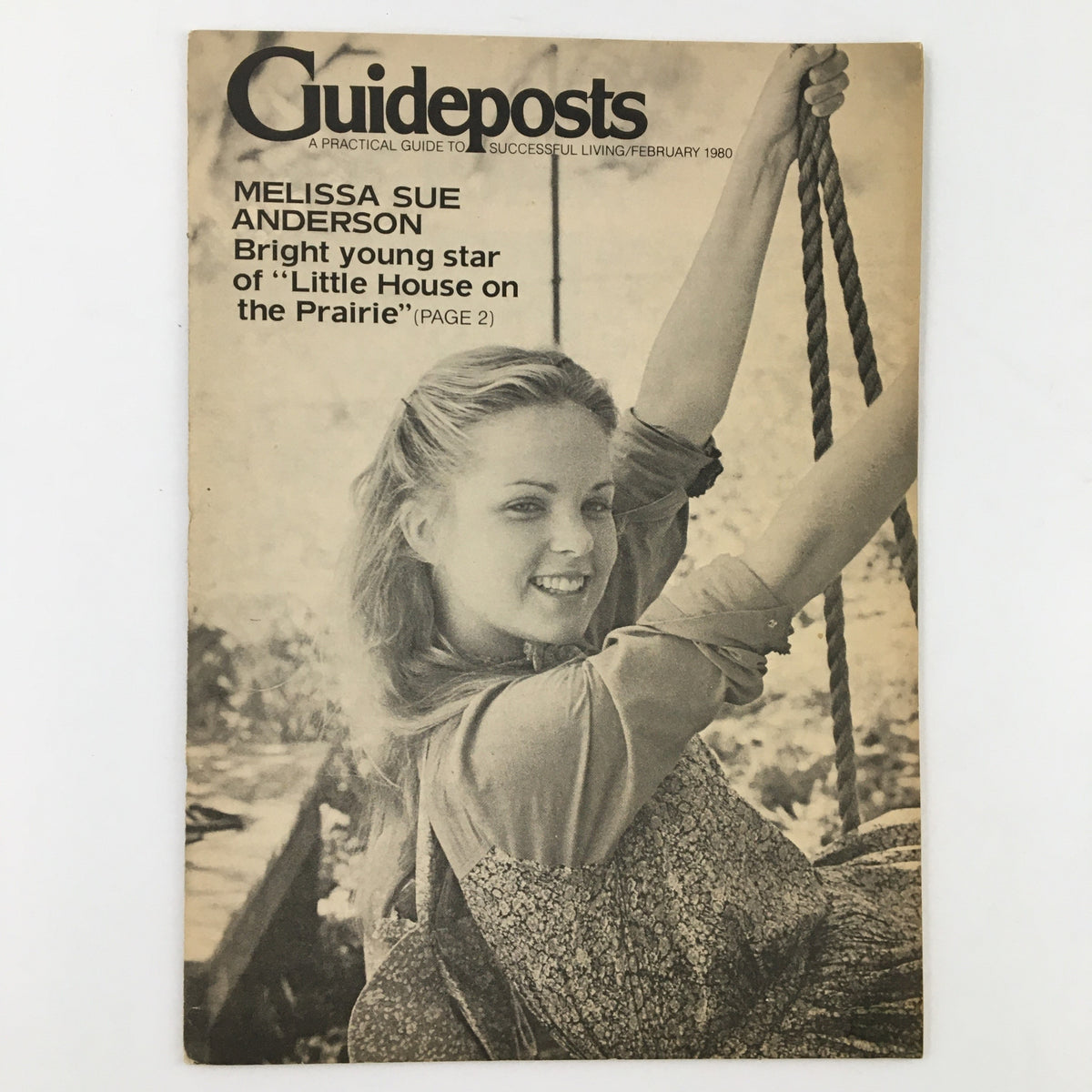 Guideposts Magazine February 1980 featuring Melissa Sue Anderson, a bright young star of 'Little House on the Prairie', on the cover, showcasing vintage design and nostalgic charm.