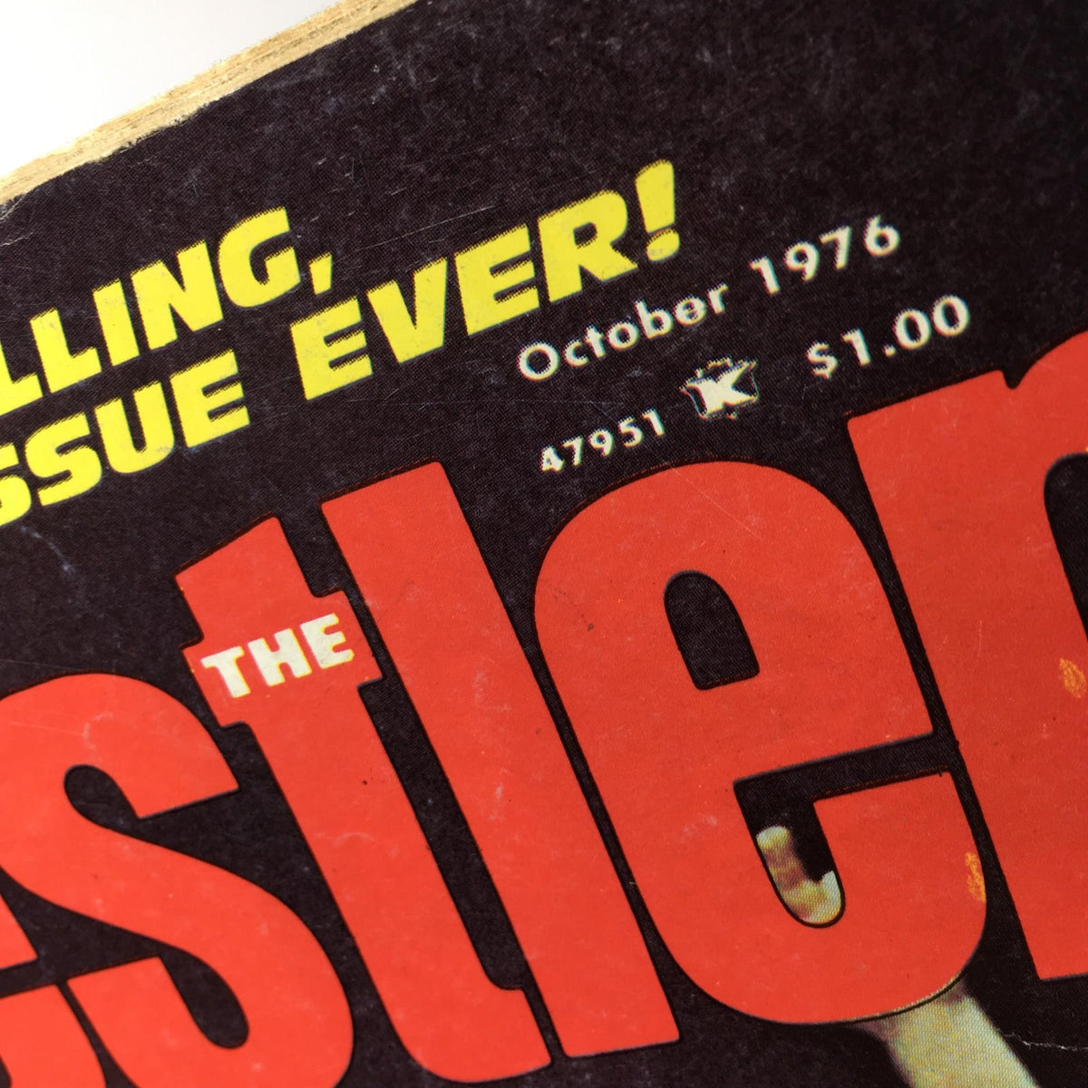 Cover corner of The Wrestler Magazine October 1976, prominently featuring bold text 'The Wrestler' with the date and price highlighted.