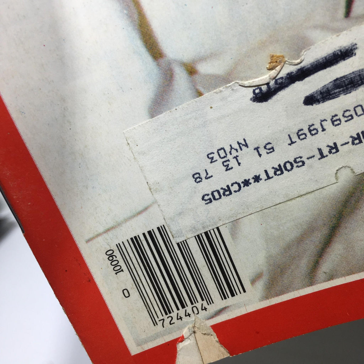 Back cover view of Time Magazine January 9, 1984, displaying the magazine's bar code and address label.