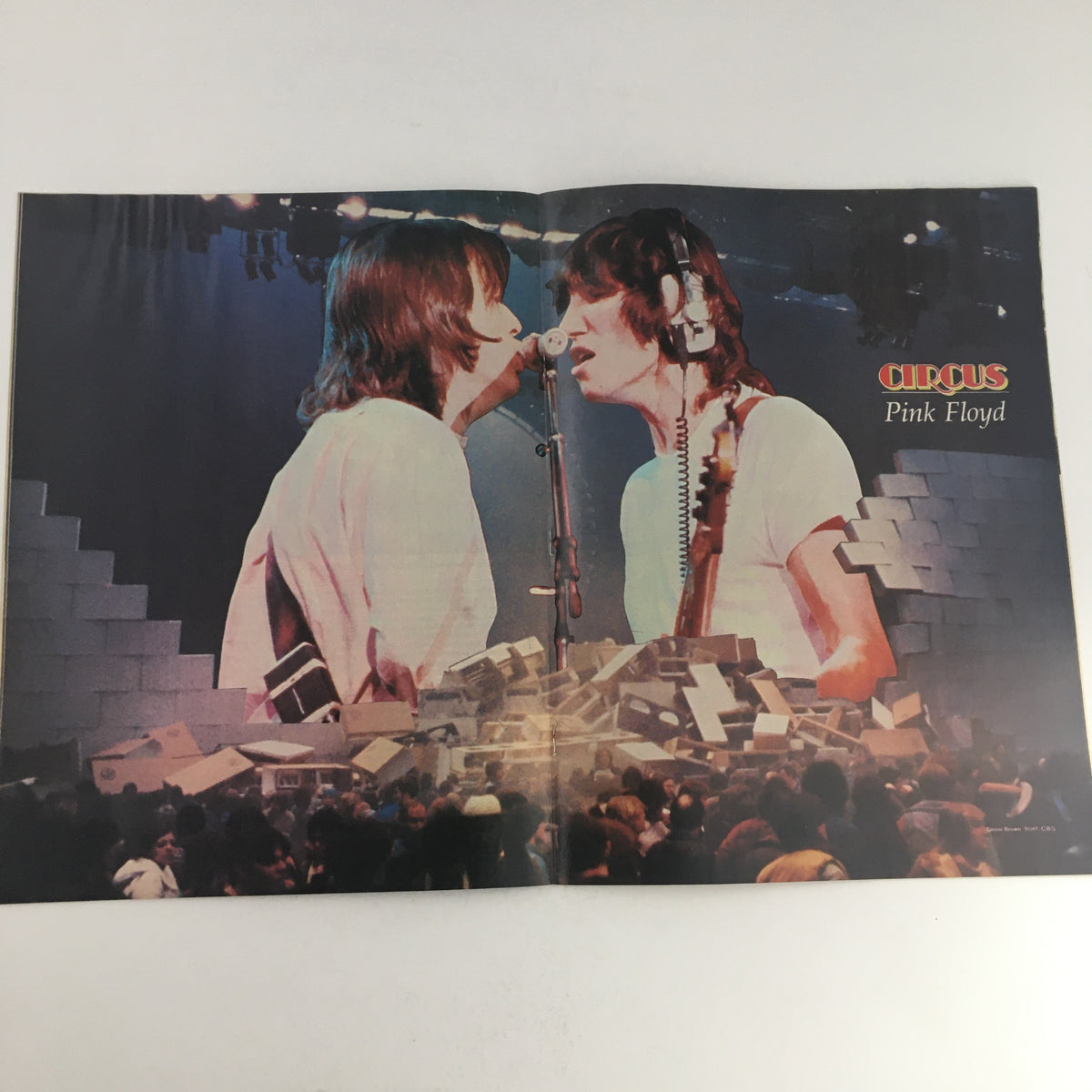 Poster included in Circus Magazine April 15, 1980, showcasing a vivid live performance image of Pink Floyd, capturing an iconic moment in rock music history.