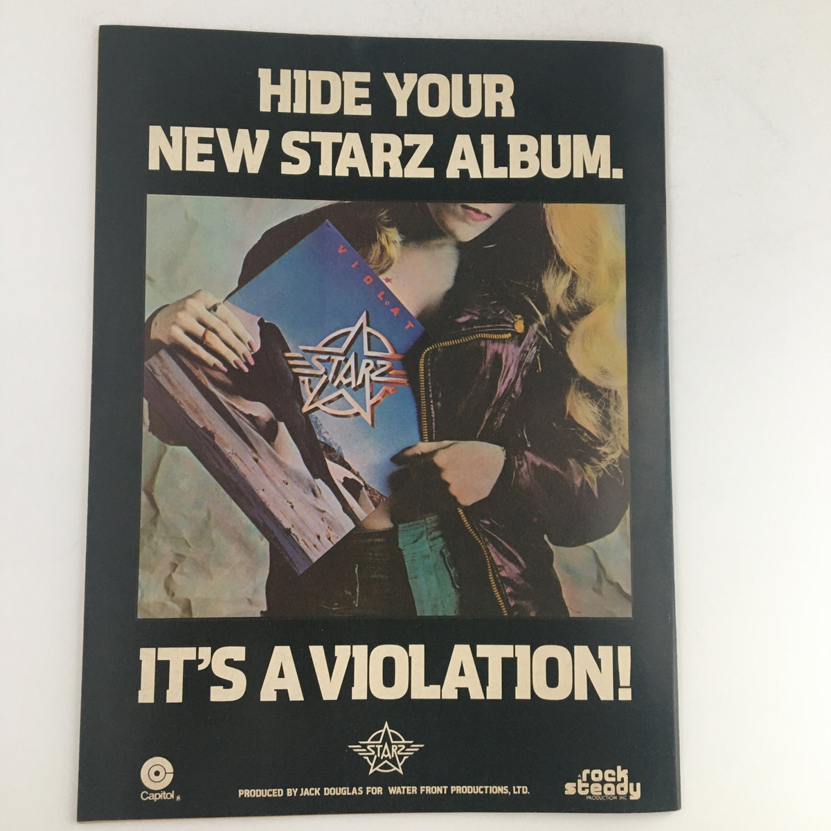 Advertisement for Starz album in Circus Magazine August 4 1977, highlighting the rock music culture of the late 1970s.