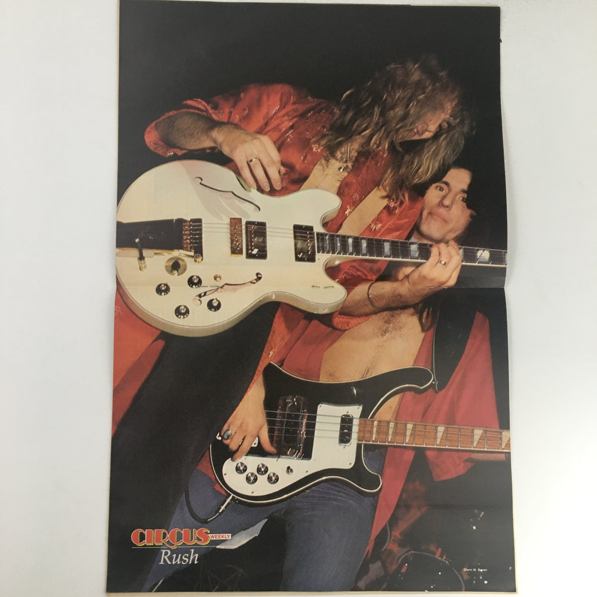Poster from Circus Magazine May 1 1979 showcasing the band Rush performing live.