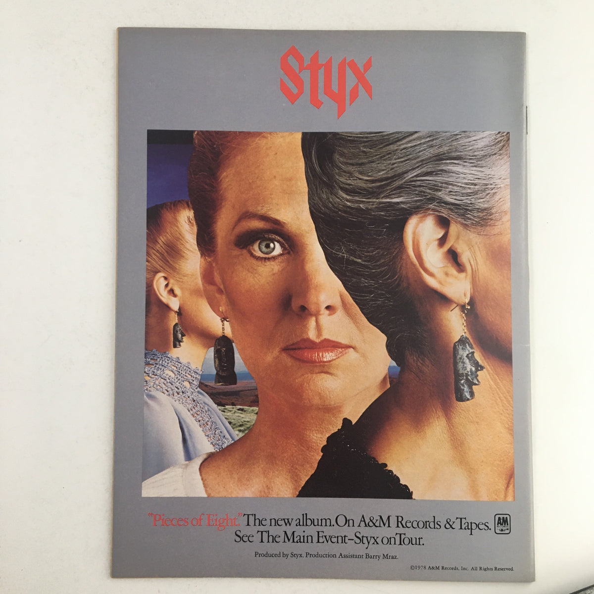 Advertisement for Styx's album 'Pieces of Eight' in Circus Magazine October 24 1978, highlighting the band's new music release.