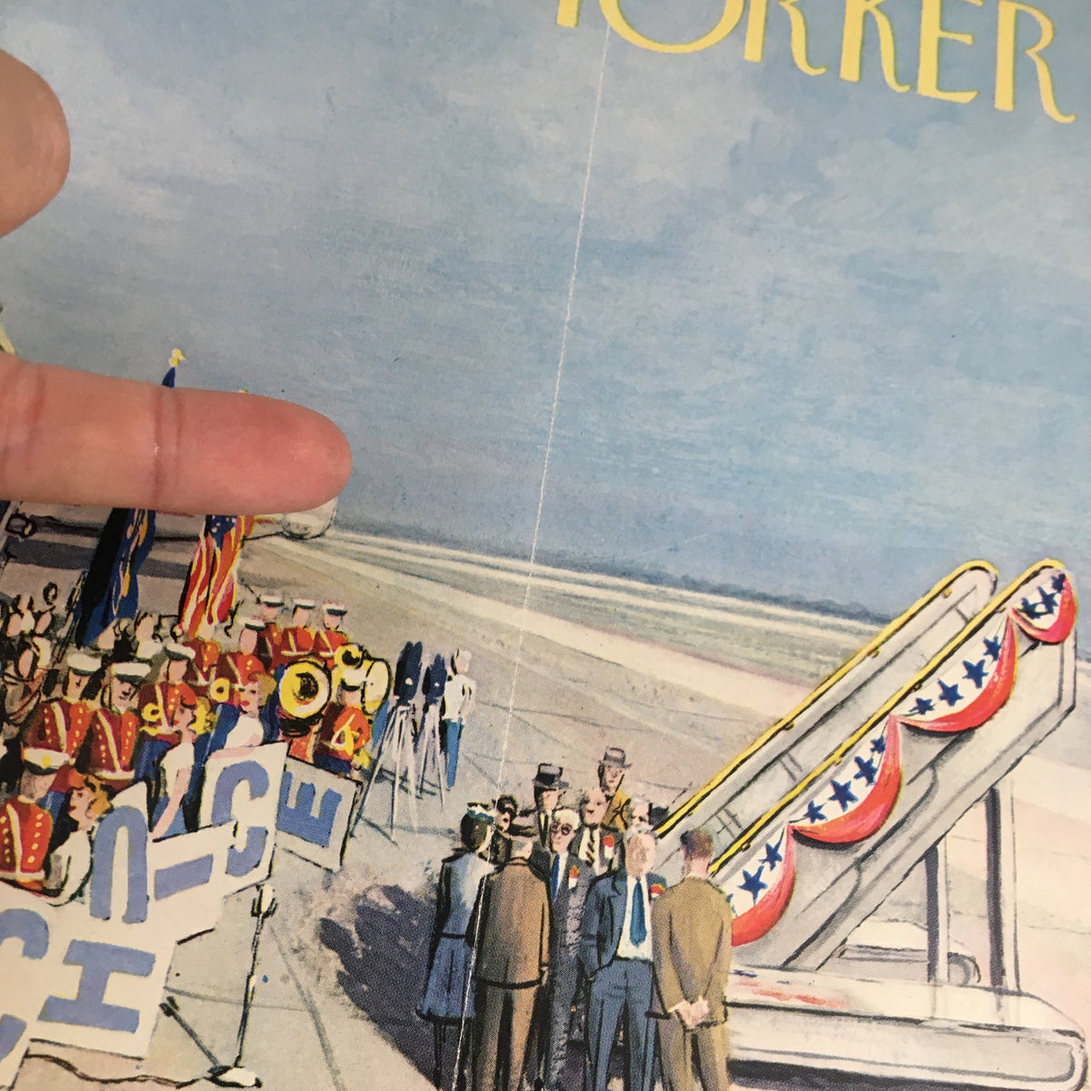 Cover of The New Yorker Magazine September 15, 1956 featuring artwork by Arthur Getz, depicting a vibrant New York City scene with crowds and festive decorations.