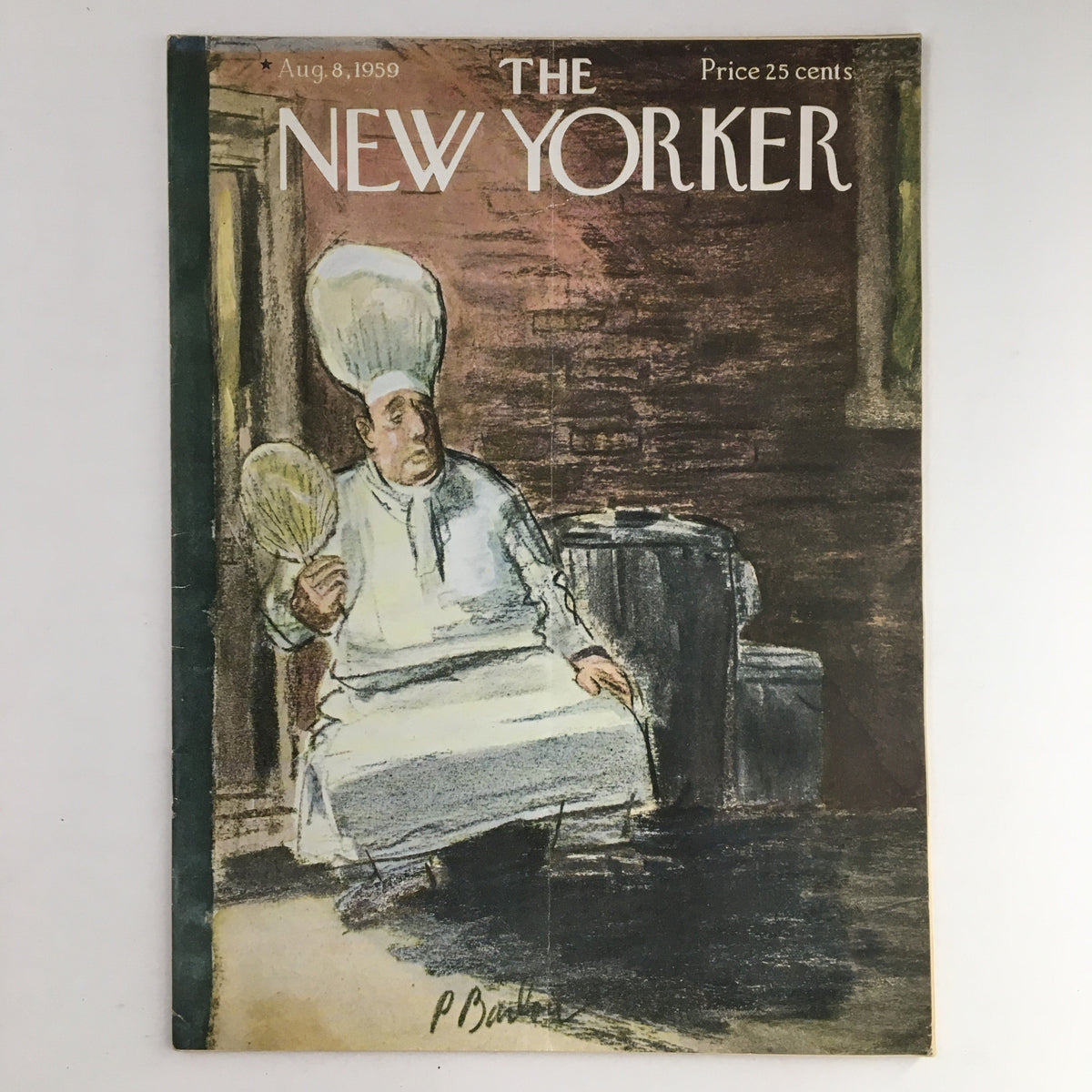 The New Yorker Magazine August 8 1959 Theme Cover by Perry Barlow No Label