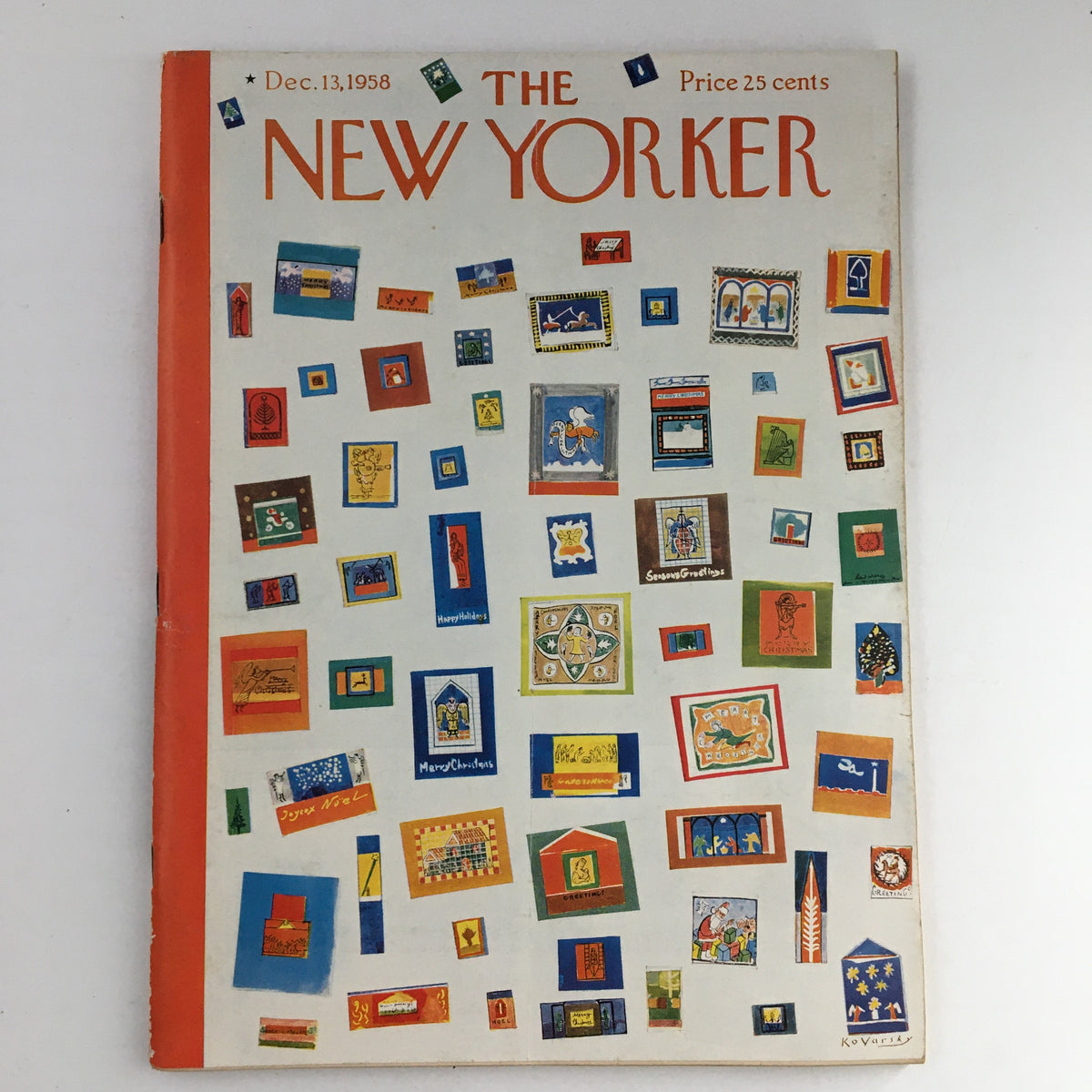 The New Yorker Magazine December 13 1958 Theme Cover by Anatol Kovarsky No Label