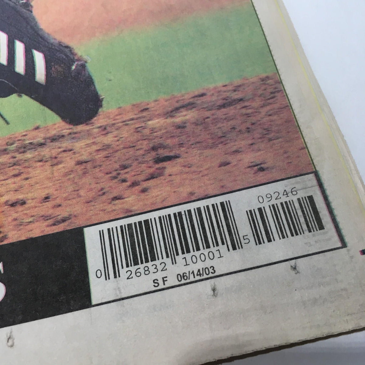 Barcode section of the NY Daily News from June 14, 2003, reflecting the publication's details for the issue featuring Rocket's milestone.